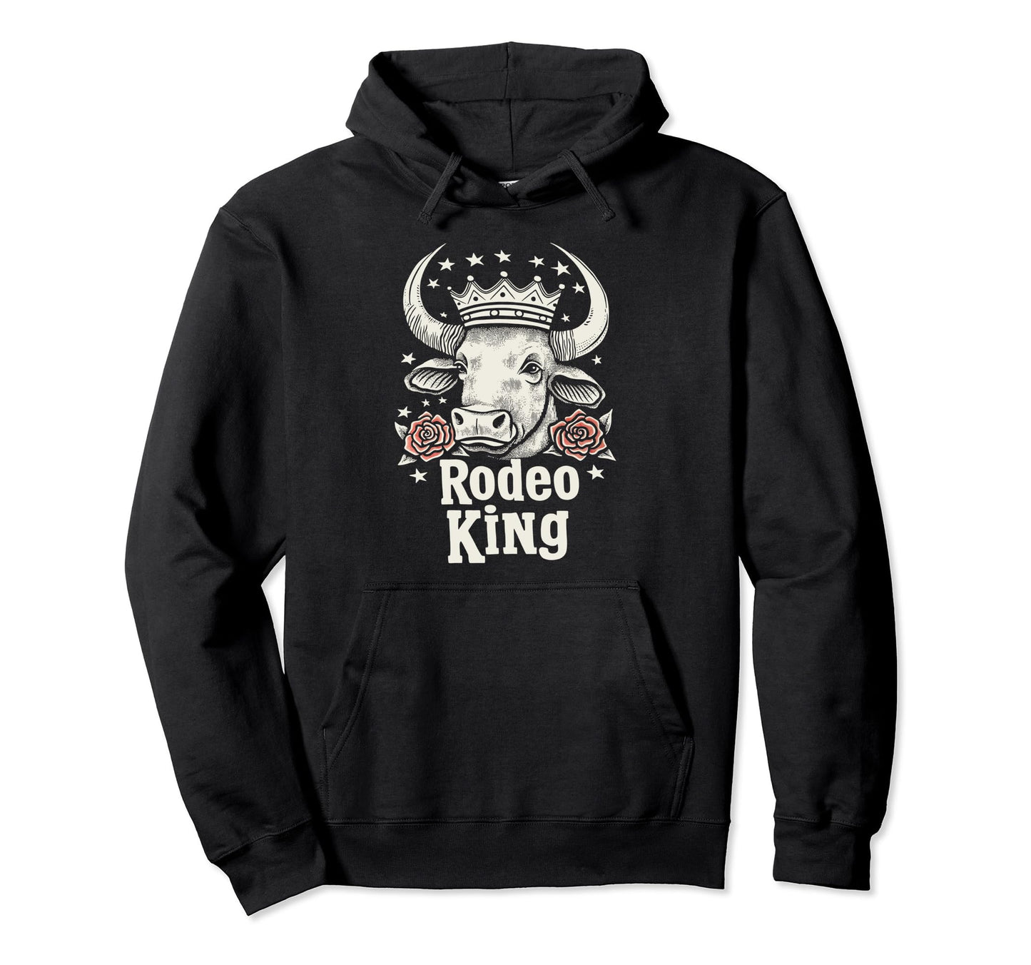 Rodeo King Wild West Mens Cowboy Bull Hoodie - Streetwear Style for Adults - T-Shirt, Sweatshirt, Hoodie