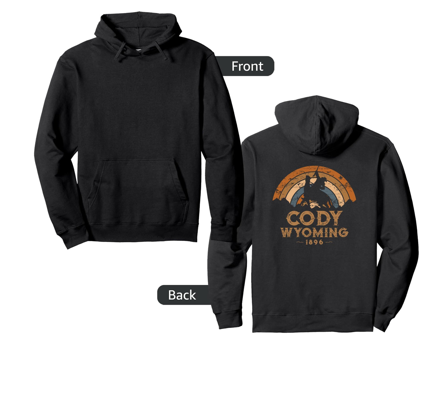 Cody Wyoming Wy Western Cowboy Hoodie - Unique Graphic Unisex - T-Shirt, Sweatshirt, Hoodie