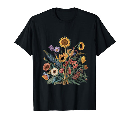 Boho Wildflowers Gardening T-Shirt - Custom Art Print for Adults - T-Shirt, Sweatshirt, Hoodie