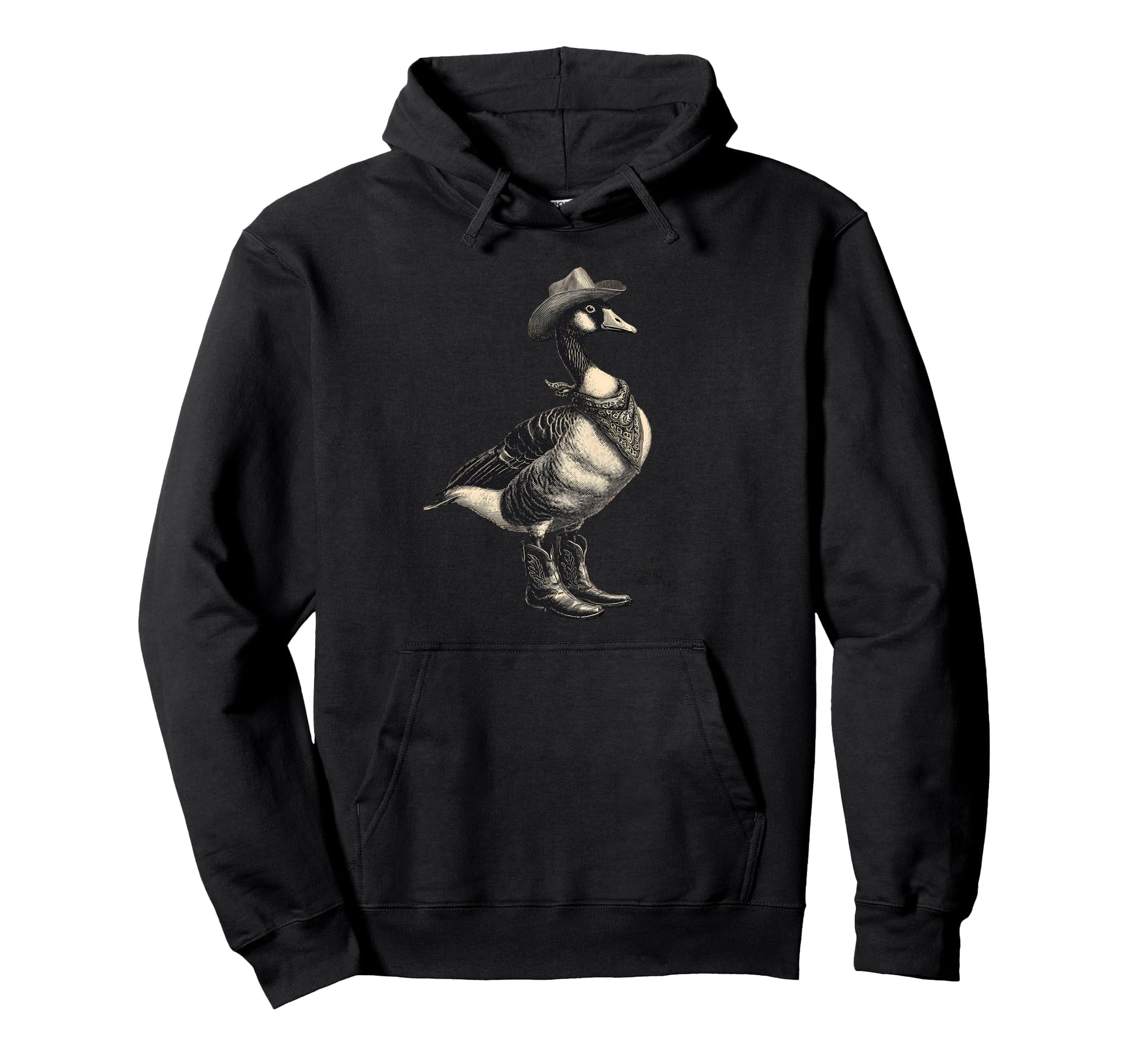 Goose Cowboy Rodeo Cowgirl Western Hoodie - Minimalist Print for Adults - T-Shirt, Sweatshirt, Hoodie