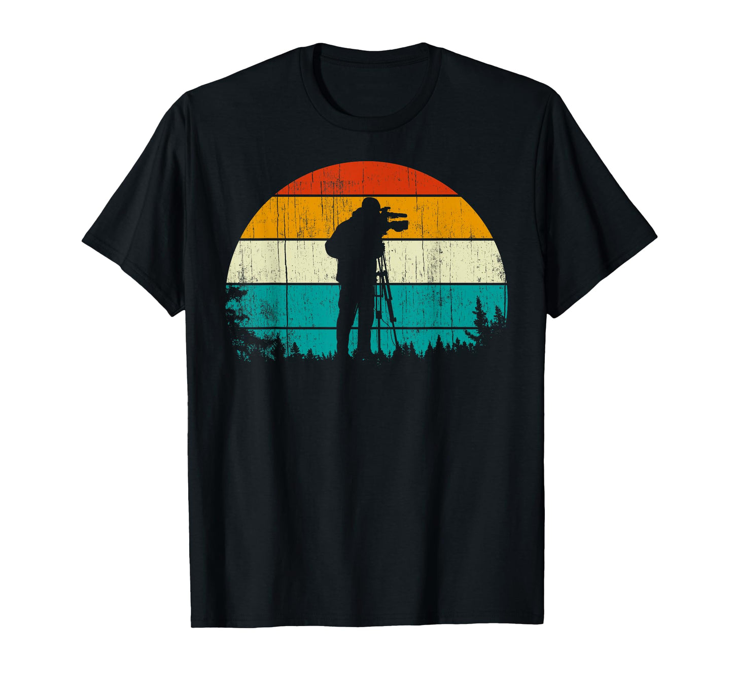 Pine Tree Cameraman Video Camera T-Shirt - Fun Novelty Design Unisex - T-Shirt, Sweatshirt, Hoodie