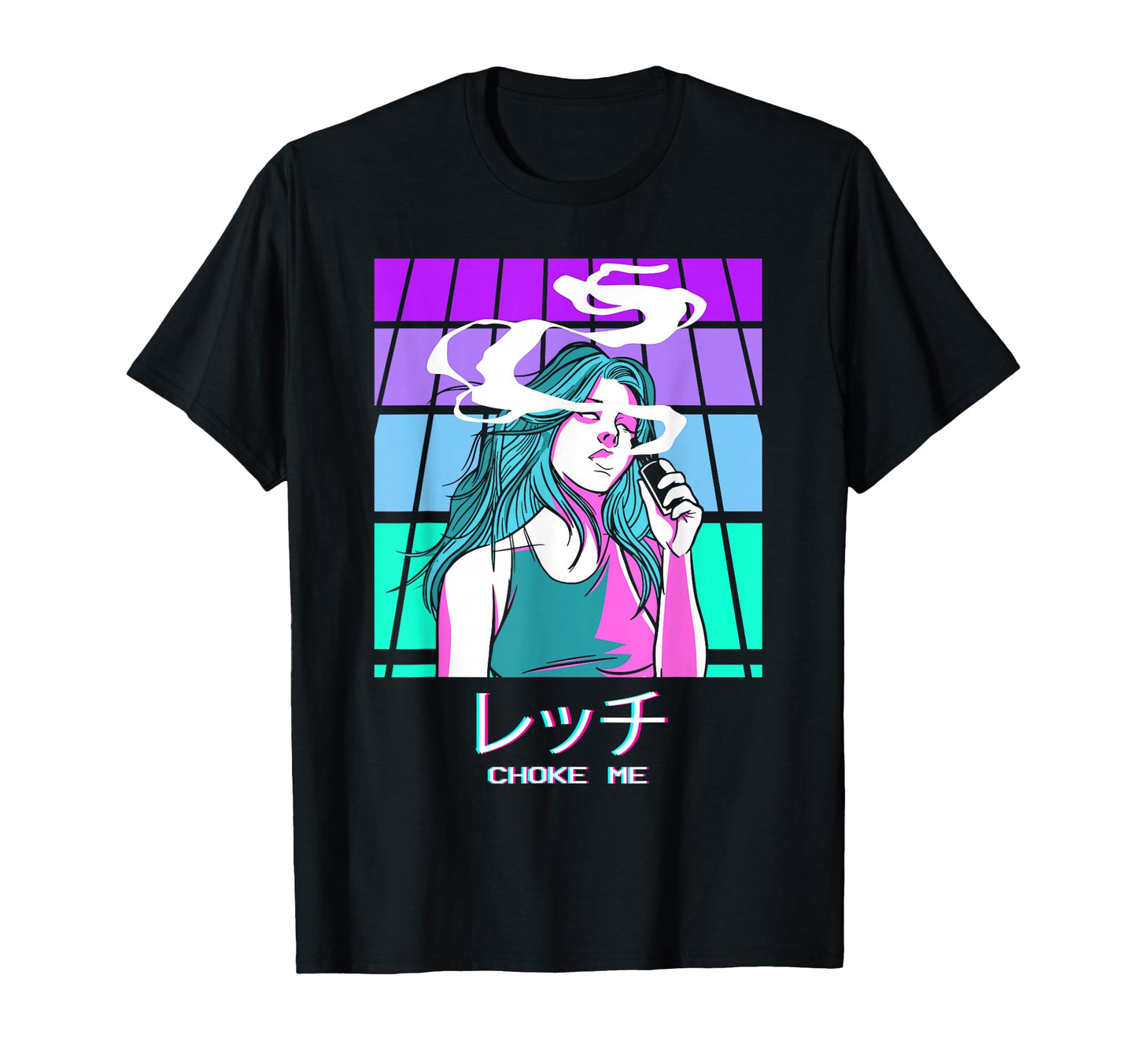 Choke Me Anime Vaporwave Aesthetic T-Shirt - Minimalist Print Men Women - T-Shirt, Sweatshirt, Hoodie