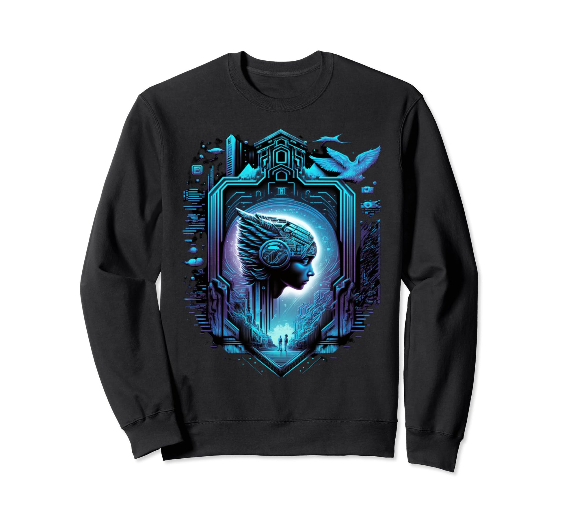 Vaporwave Aesthetics Psychedelic Sweatshirt - Graphic Print Men Women - T-Shirt, Sweatshirt, Hoodie