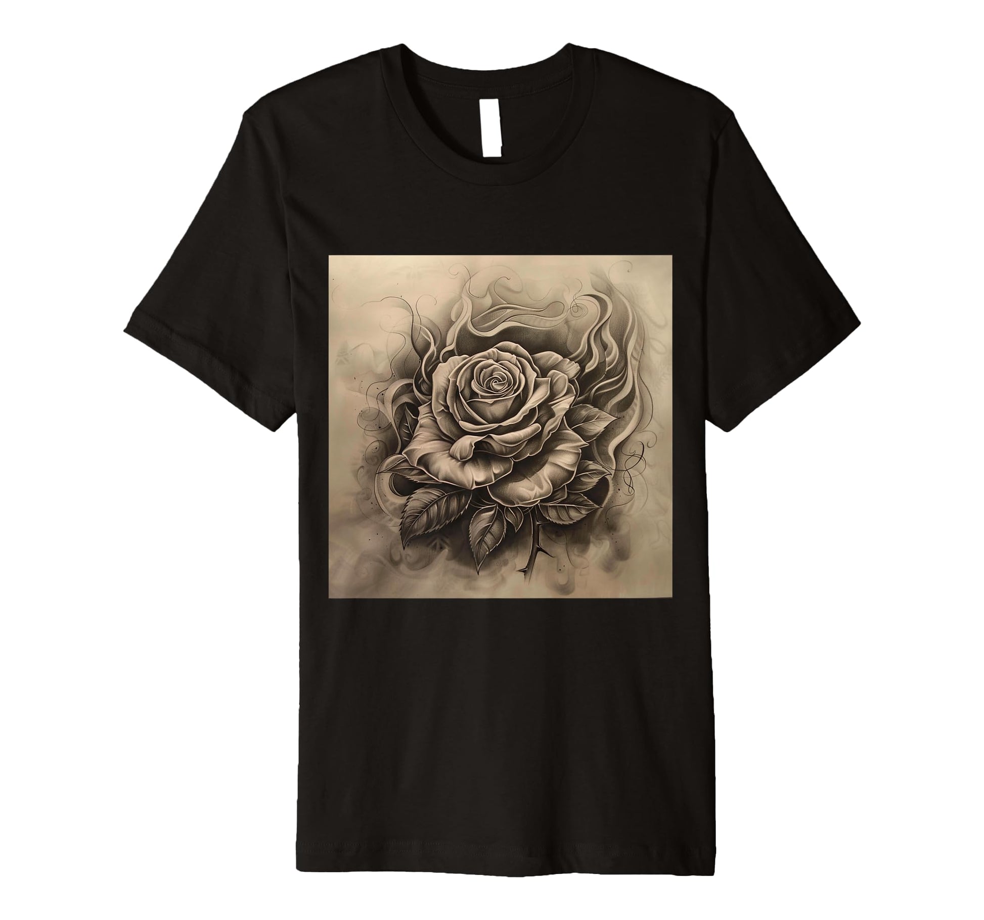 Floral Pattern Gift Flower Tattoo Rose T-Shirt - Trendy Graphic for Adults - T-Shirt, Sweatshirt, Hoodie