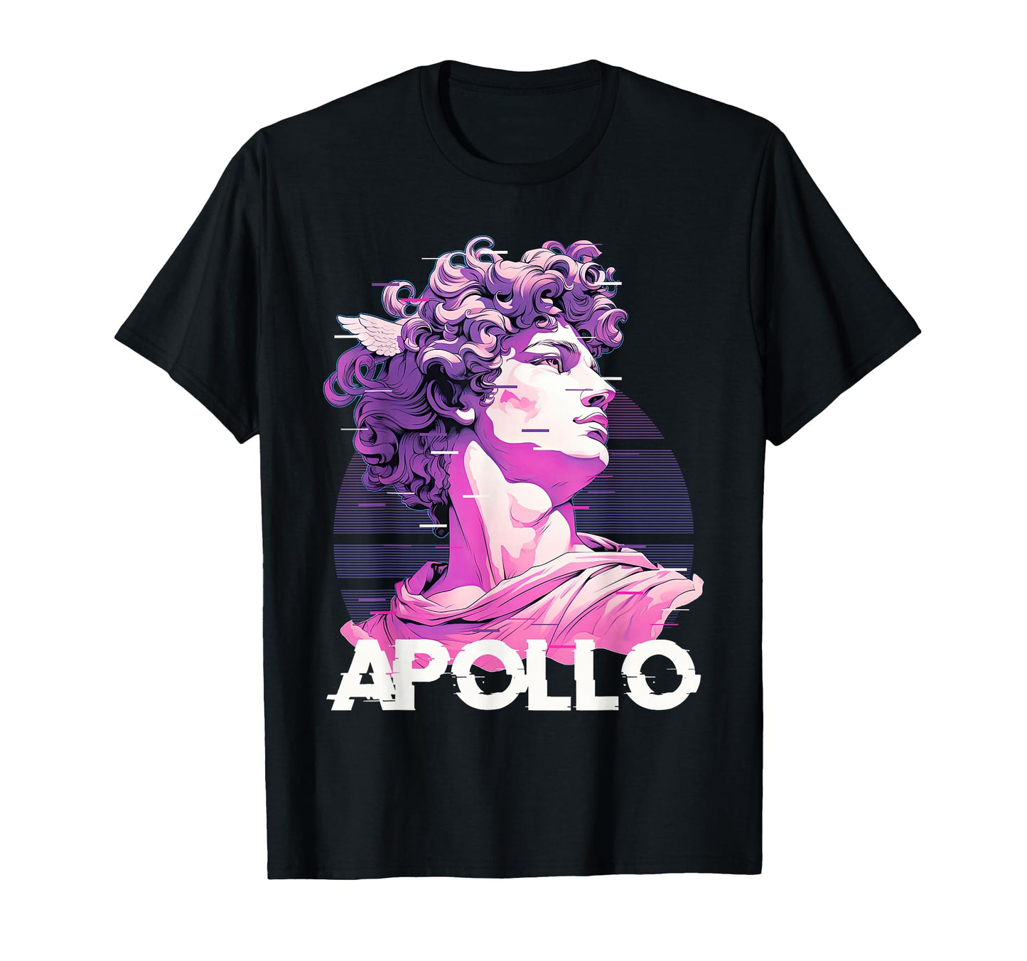 Apollo Greece God Glitch Aesthetic Greek T-Shirt - Unique Graphic Unisex - T-Shirt, Sweatshirt, Hoodie