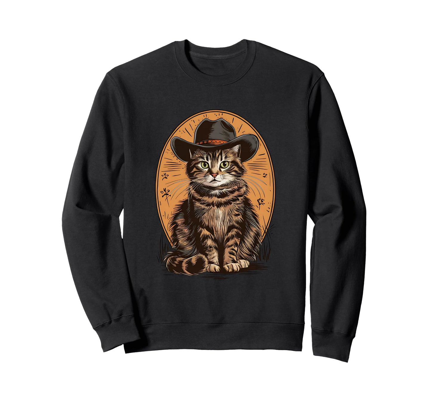 Cowboy Hat Pet Meowdy Sweatshirt - Trendy Graphic for Adults - T-Shirt, Sweatshirt, Hoodie