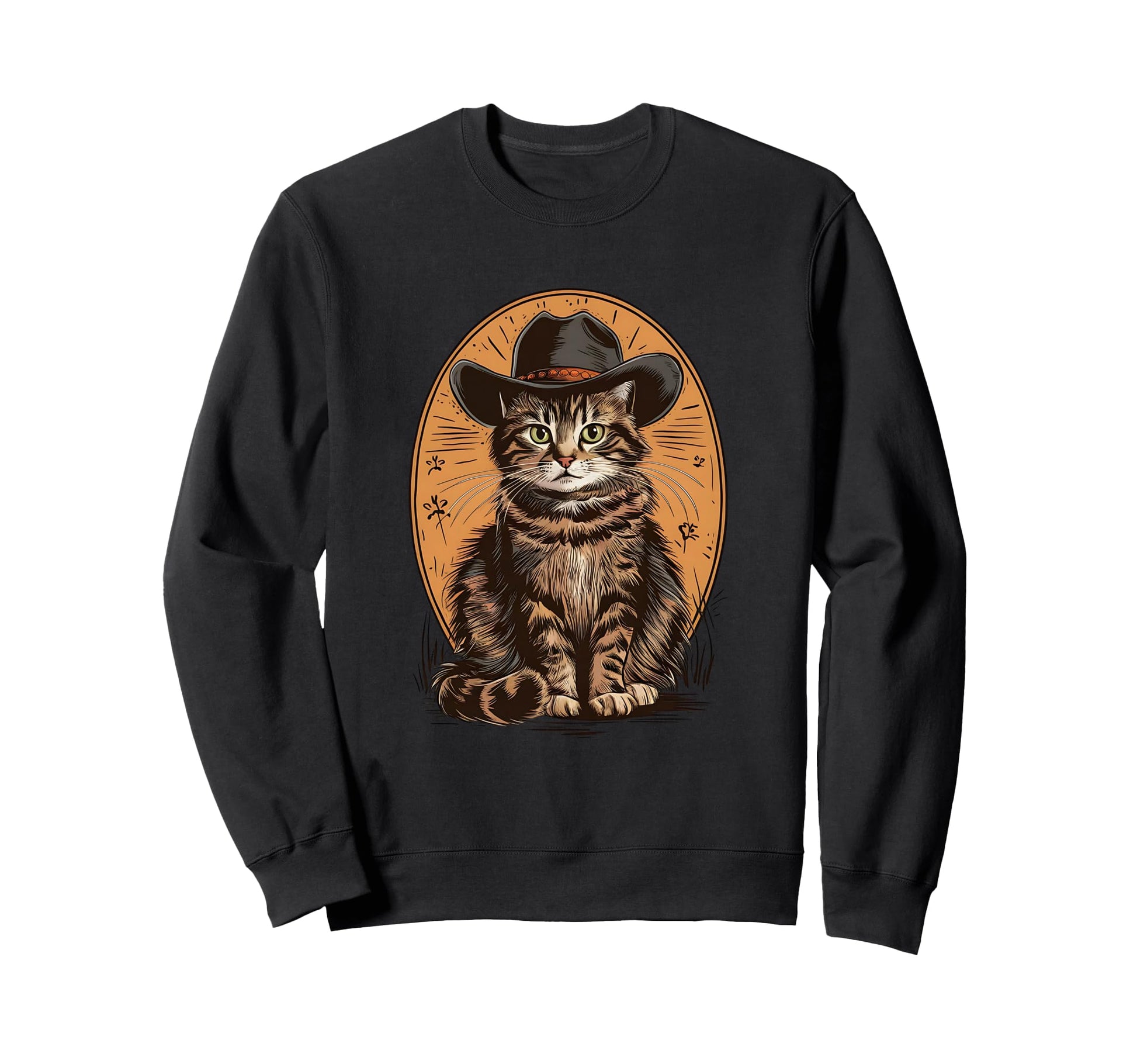 Cowboy Hat Pet Meowdy Sweatshirt - Trendy Graphic for Adults - T-Shirt, Sweatshirt, Hoodie