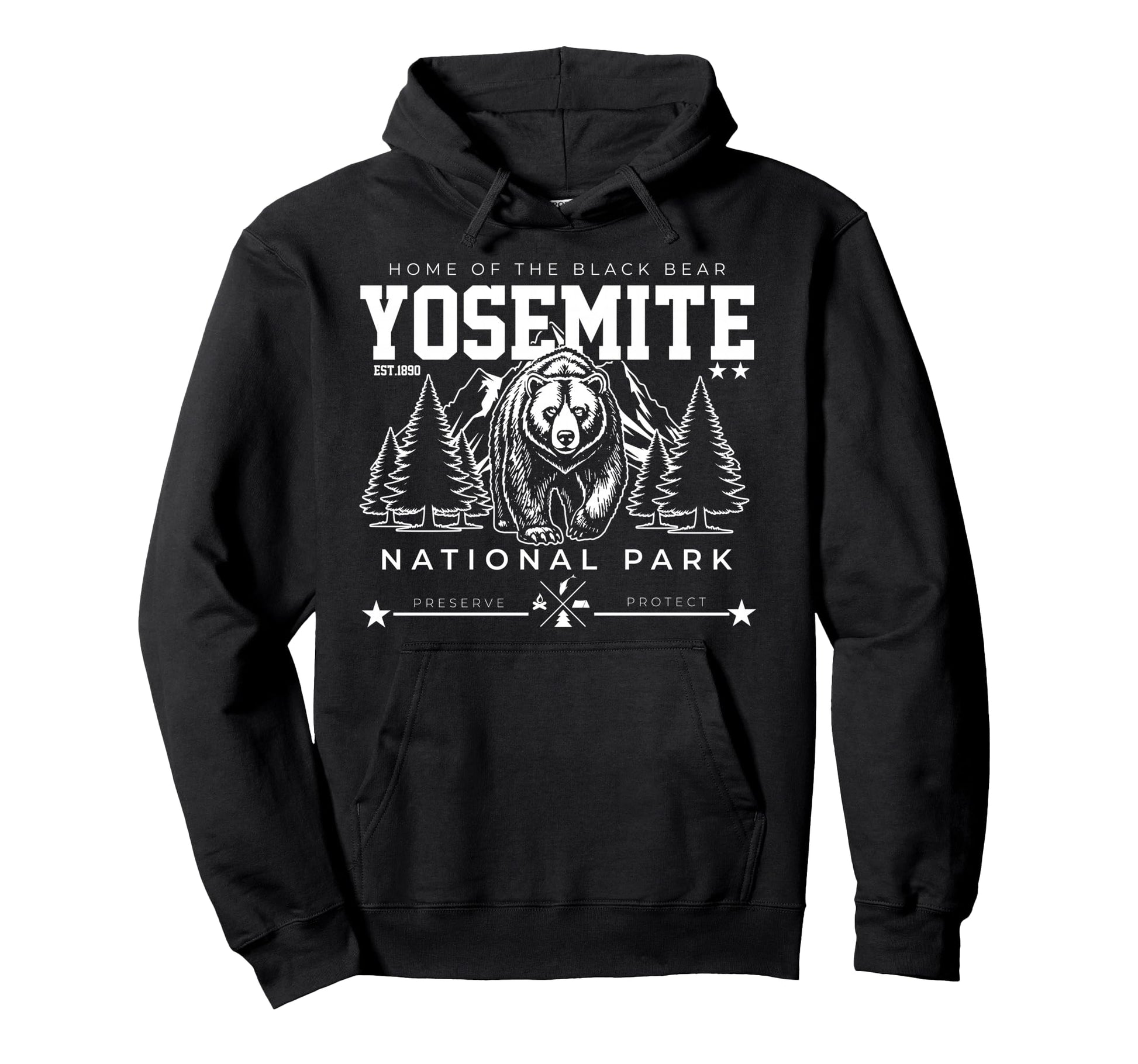 Home Bear Yosemite National Park State Hoodie - Novelty Apparel for Adults - T-Shirt, Sweatshirt, Hoodie