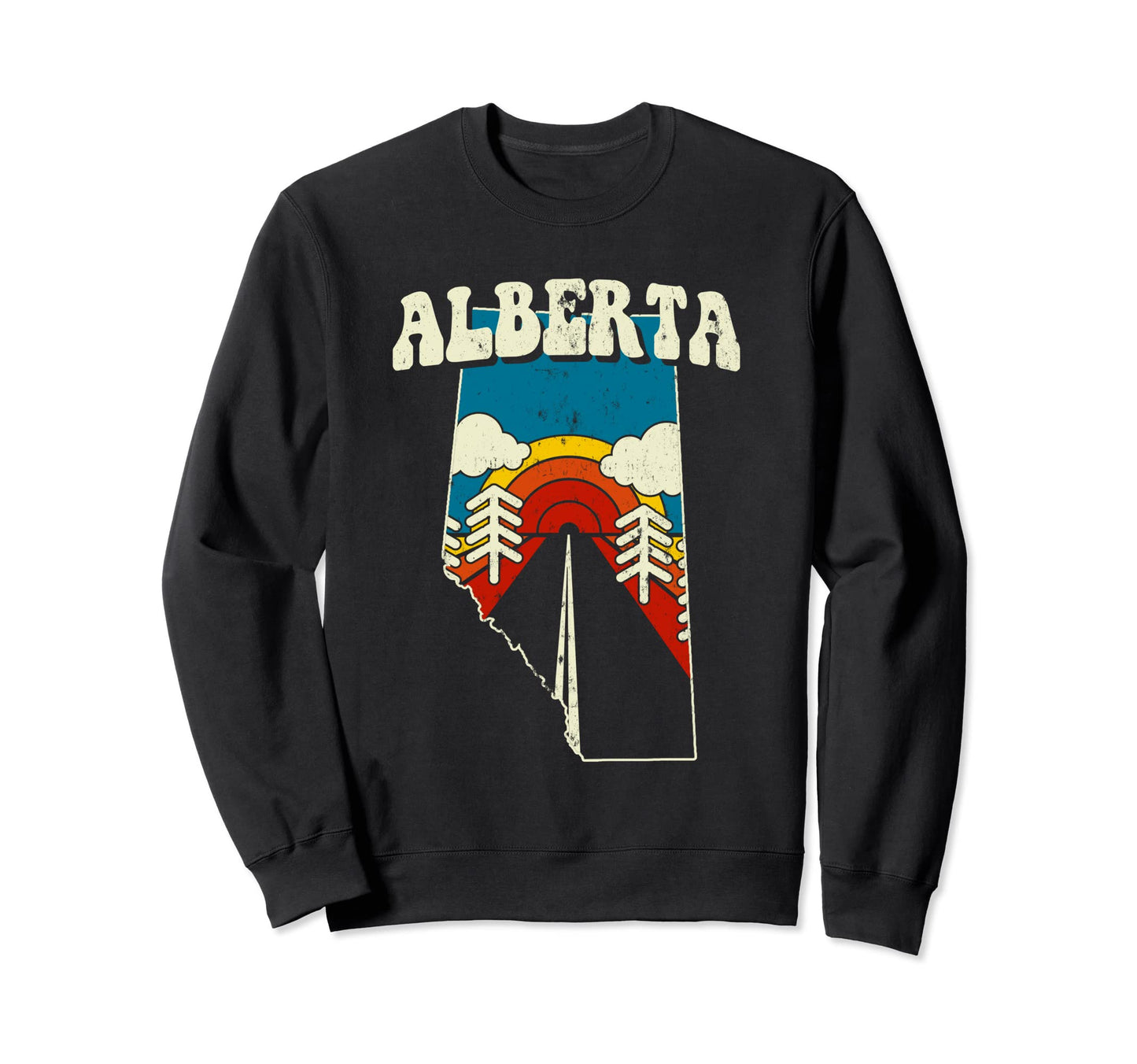 Alberta Province Rainbow Canada Sweatshirt - Custom Art Print for Adults - T-Shirt, Sweatshirt, Hoodie