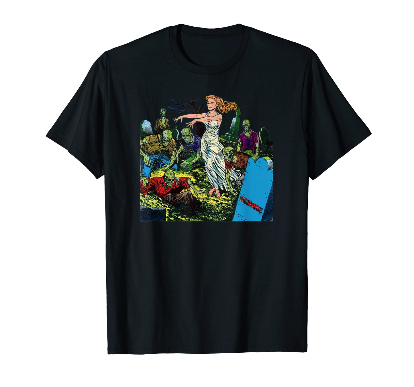 Graveyard Pin Up Zombie Cemetary Living T-Shirt - Graphic Print Unisex - T-Shirt, Sweatshirt, Hoodie