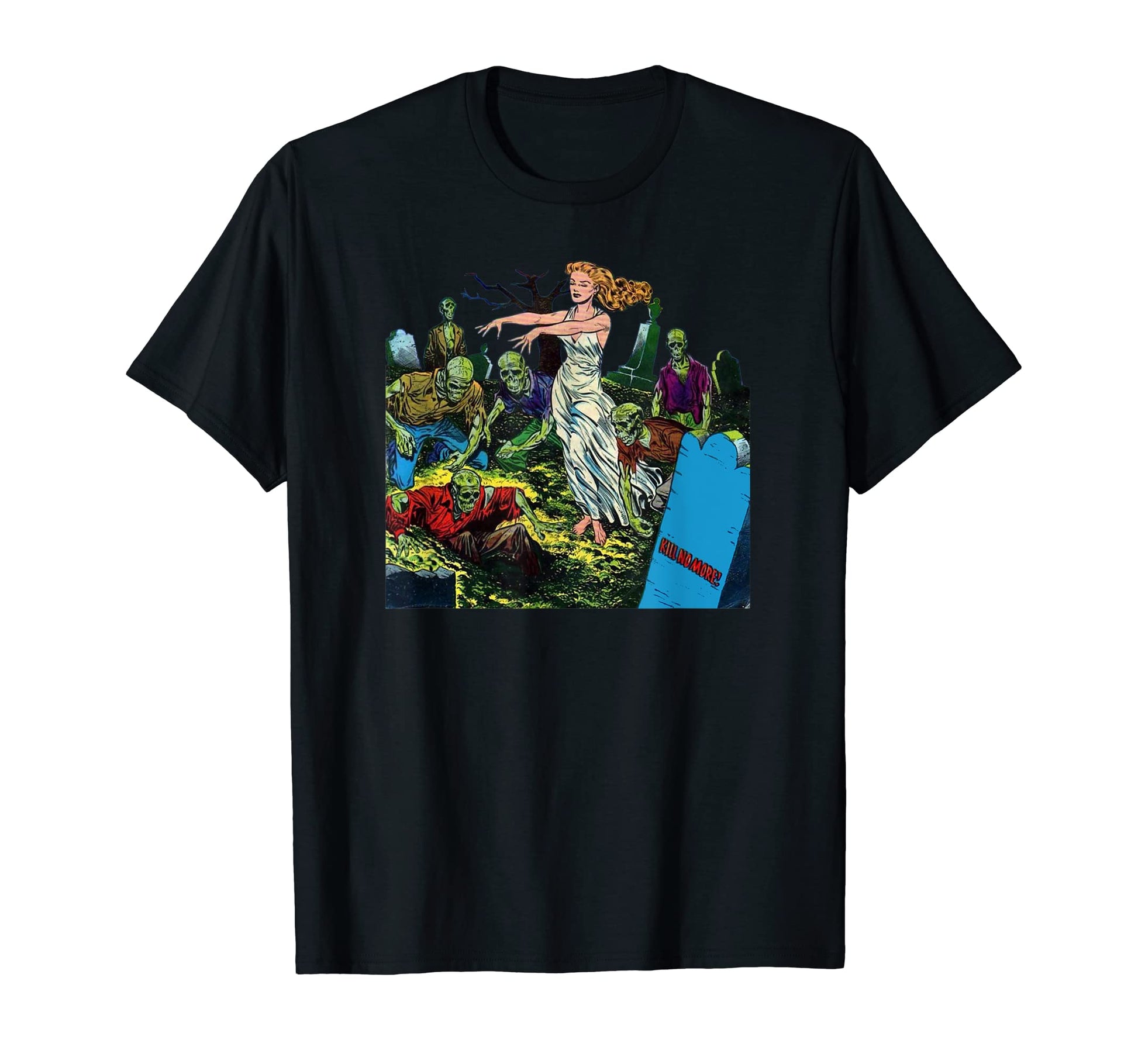 Graveyard Pin Up Zombie Cemetary Living T-Shirt - Graphic Print Unisex - T-Shirt, Sweatshirt, Hoodie