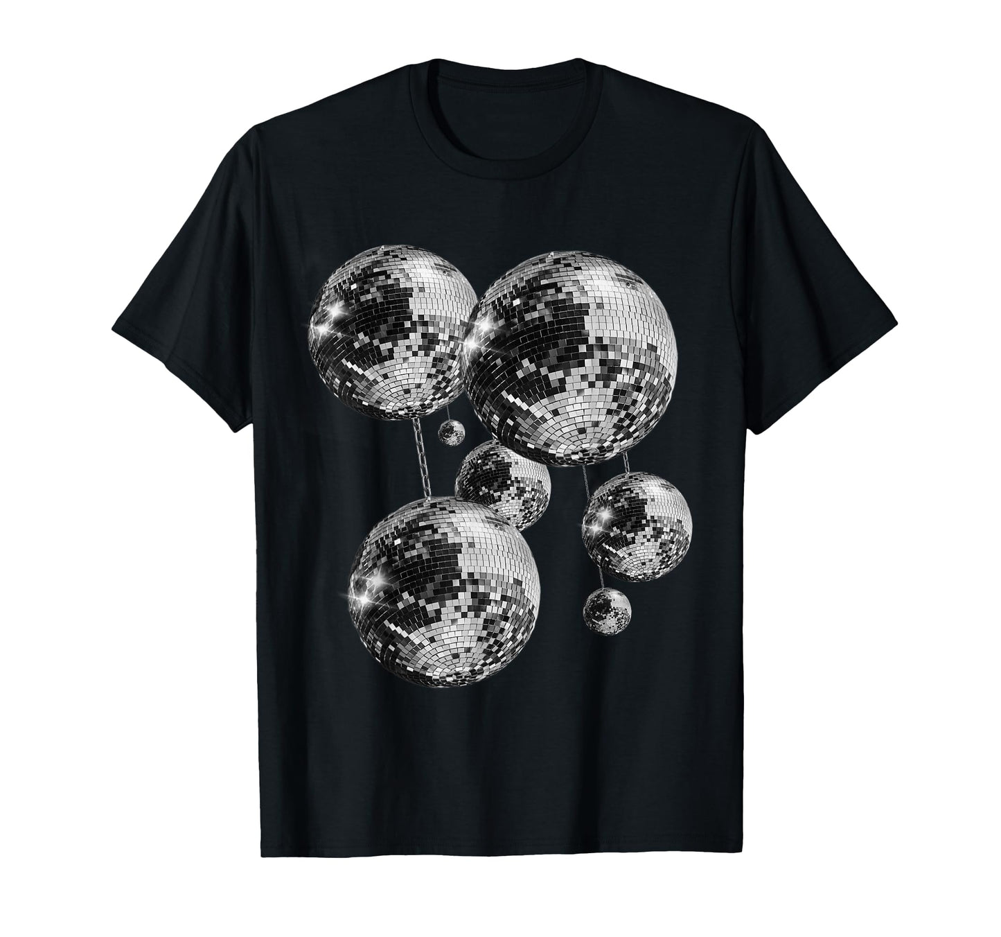Black And White Disco Ball Pattern T-Shirt - Streetwear Style Men Women - T-Shirt, Sweatshirt, Hoodie