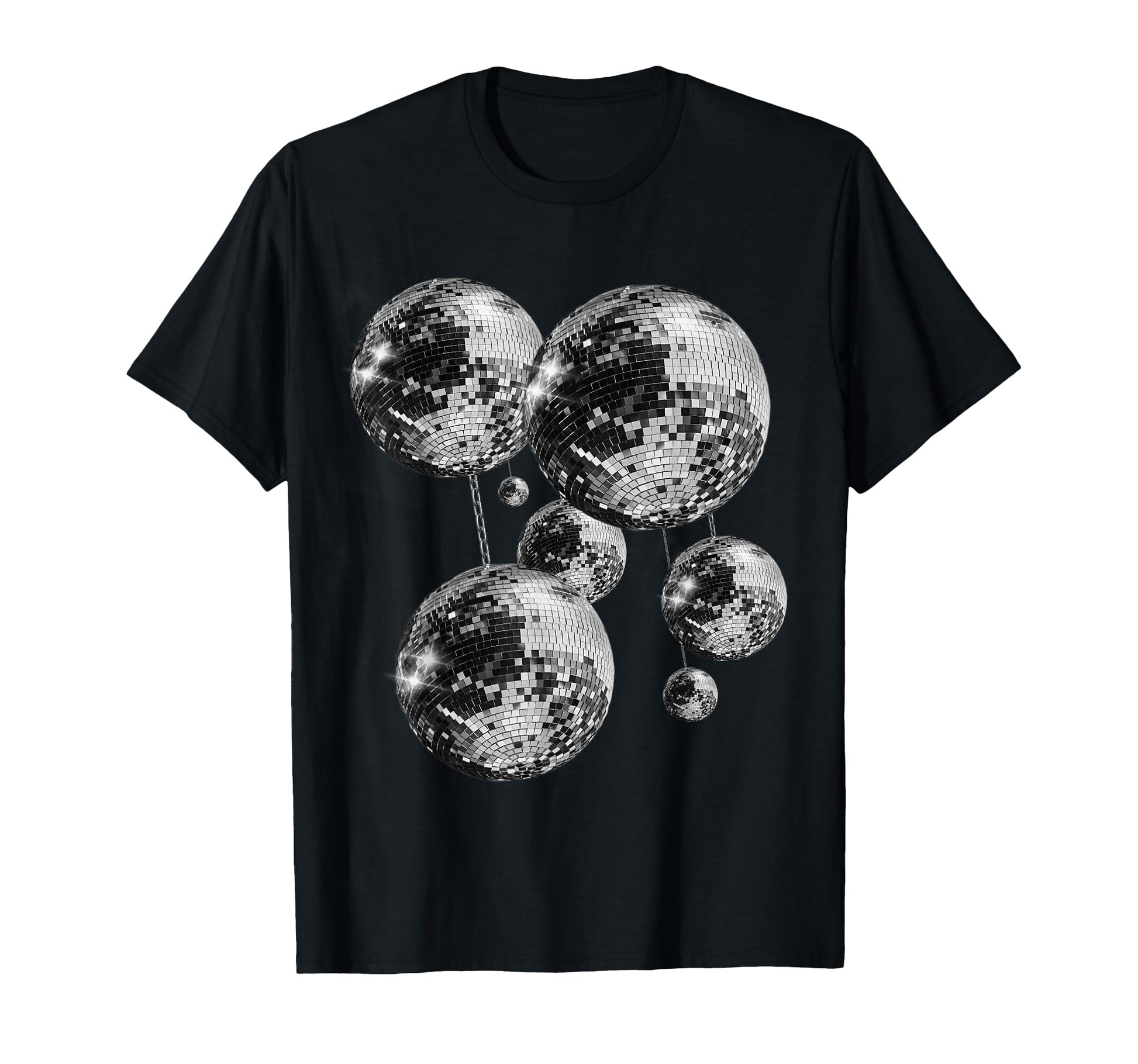 Black And White Disco Ball Pattern T-Shirt - Streetwear Style Men Women - T-Shirt, Sweatshirt, Hoodie