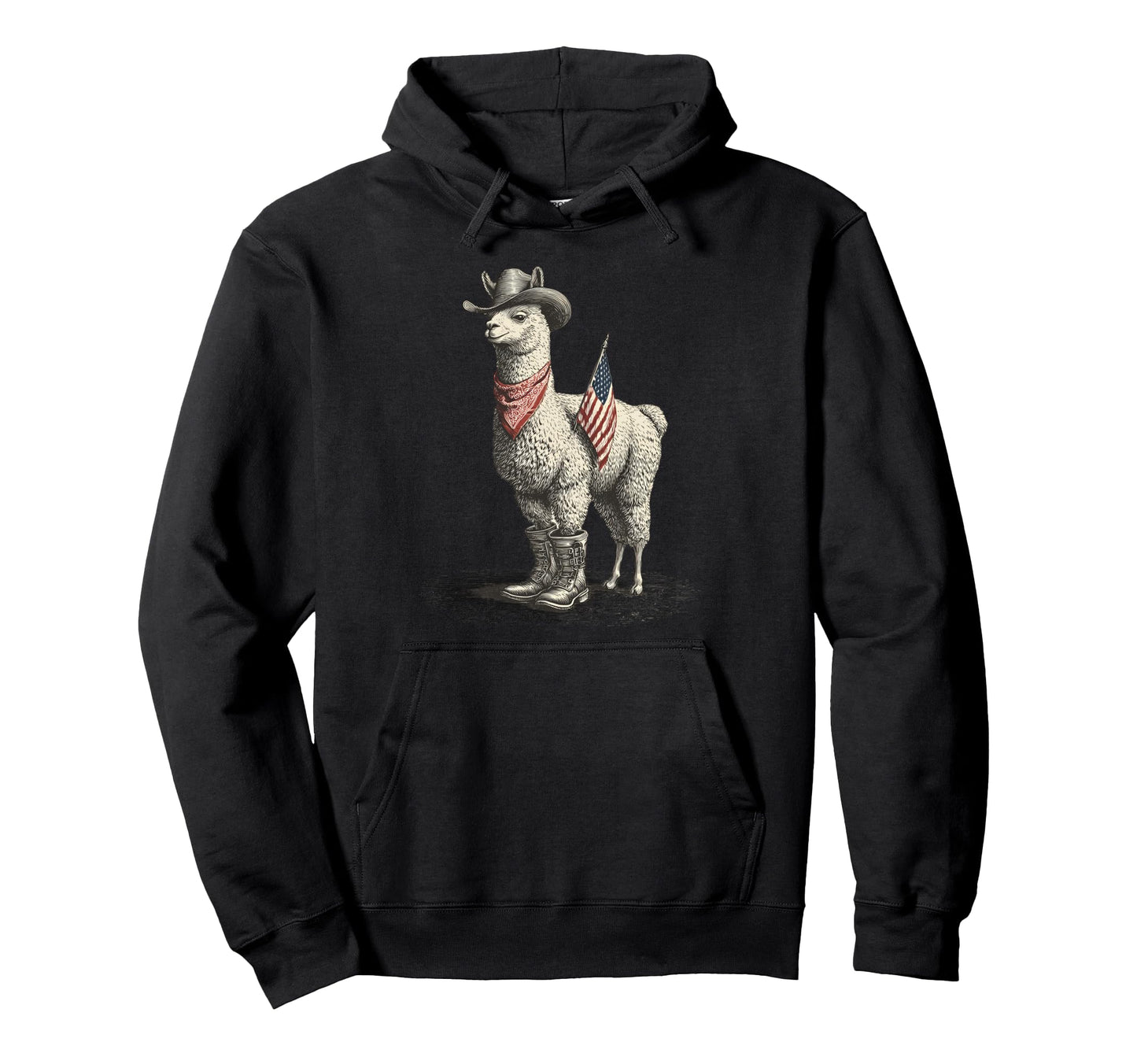 Country Cowboy Llama Rodeo Cowgirl Hoodie - Streetwear Style Men Women - T-Shirt, Sweatshirt, Hoodie