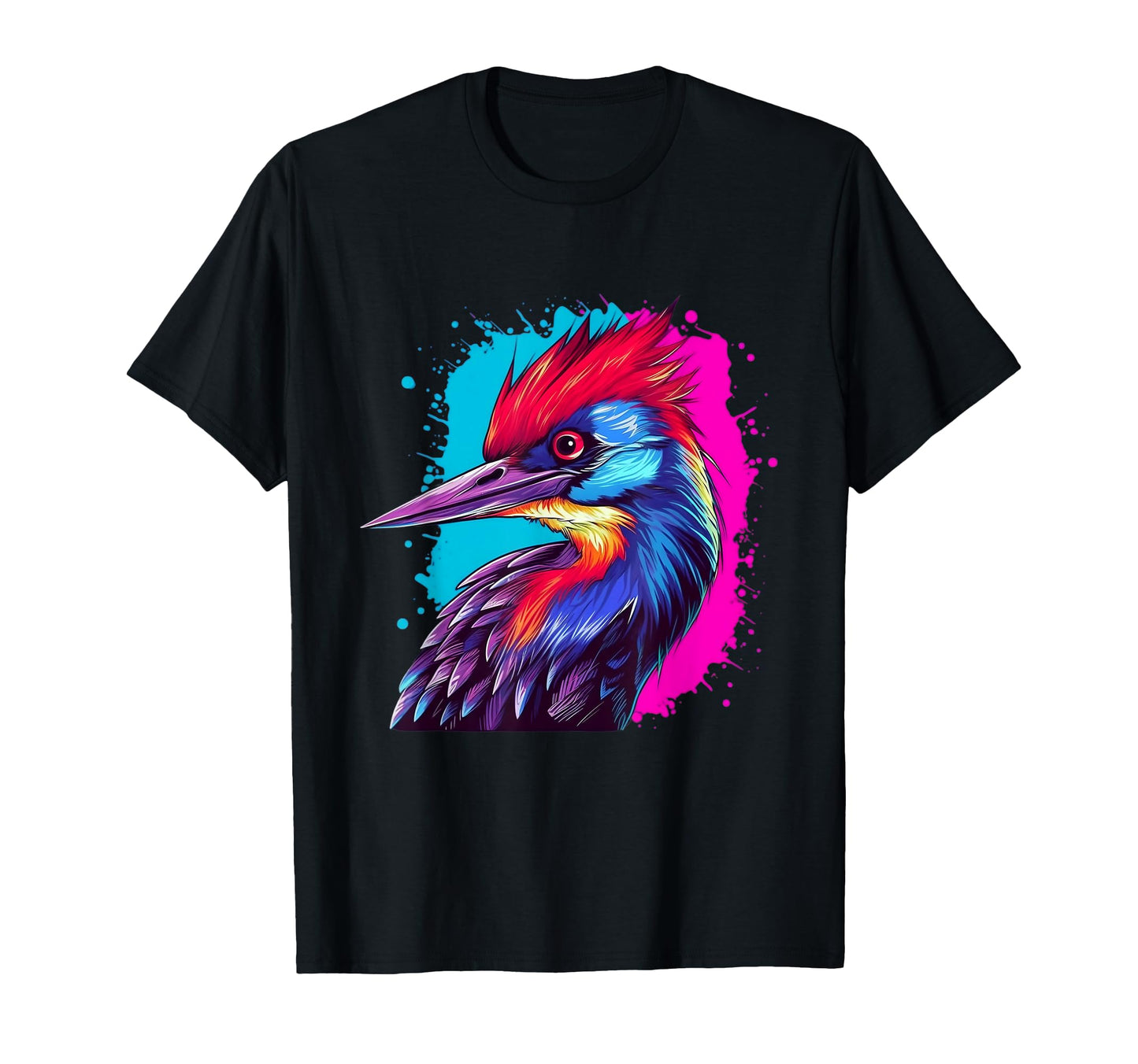Pileated Woodpecker Aesthetic Vaporwave T-Shirt - Novelty Apparel Men Women - T-Shirt, Sweatshirt, Hoodie