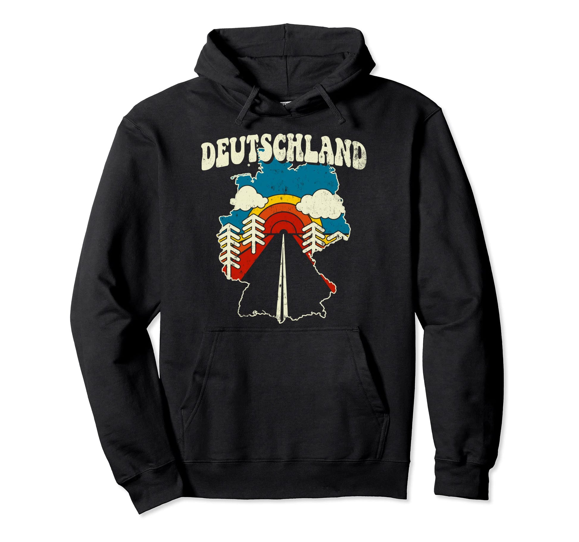 Germany German Country Rainbow Hoodie - Casual Everyday Wear for Adults - T-Shirt, Sweatshirt, Hoodie