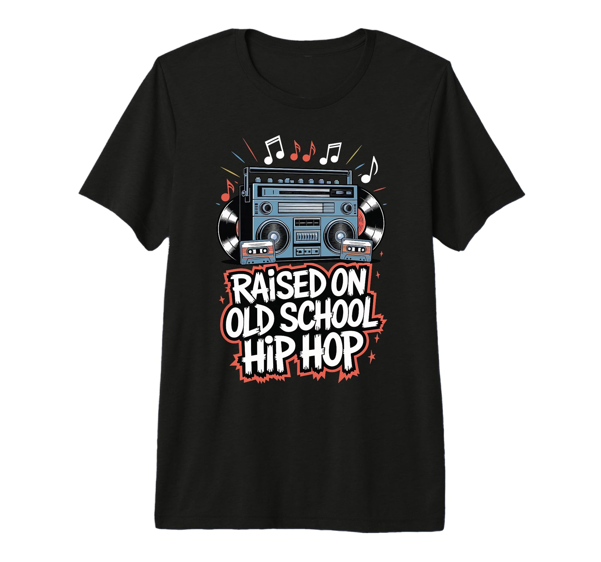Raised Old School Hip Hop Tri Blend T-Shirt - Graphic Print Men Women - T-Shirt, Sweatshirt, Hoodie