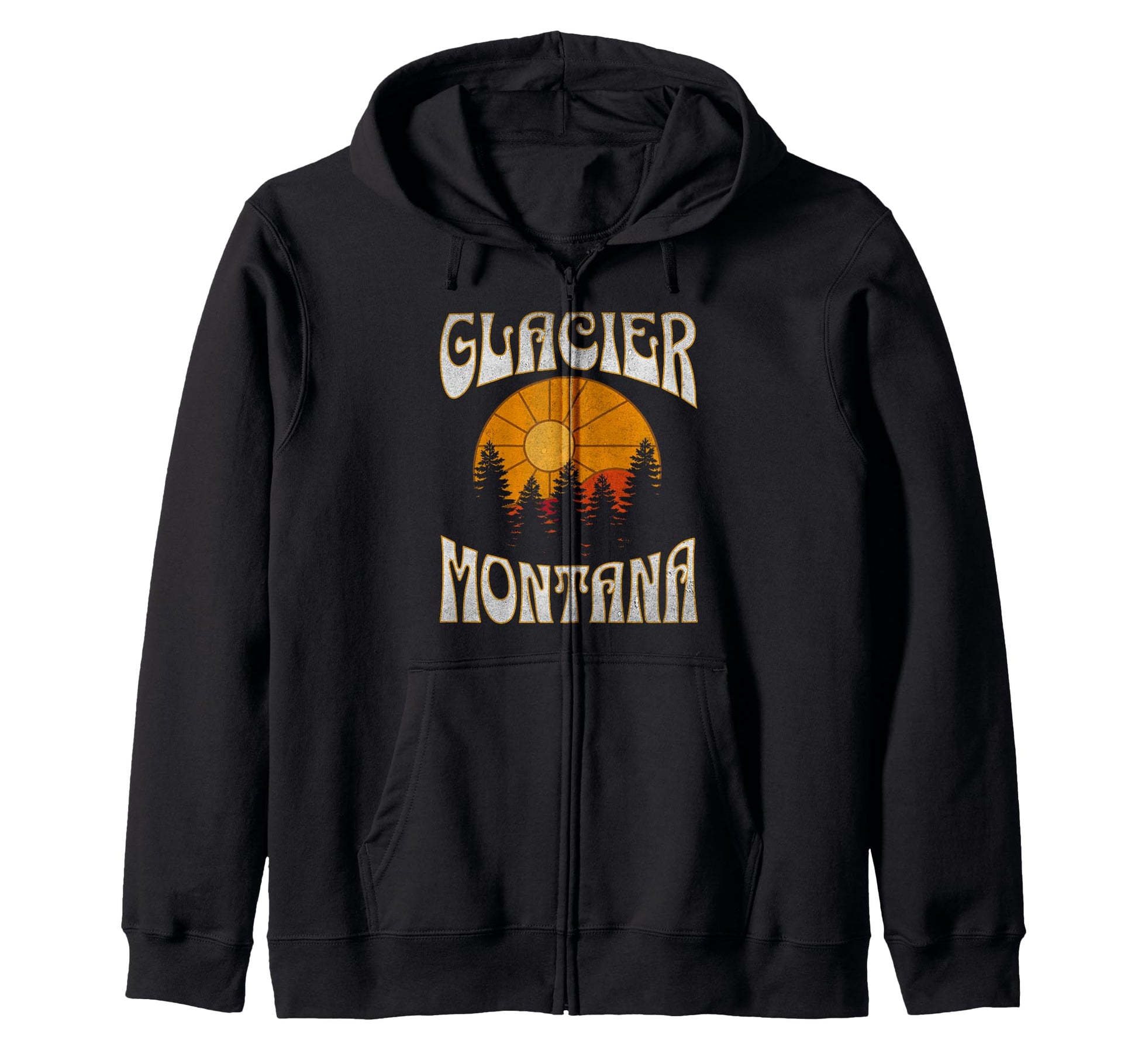Glacier National Park Montana Usa Sweatshirt - Minimalist Print Unisex - T-Shirt, Sweatshirt, Hoodie