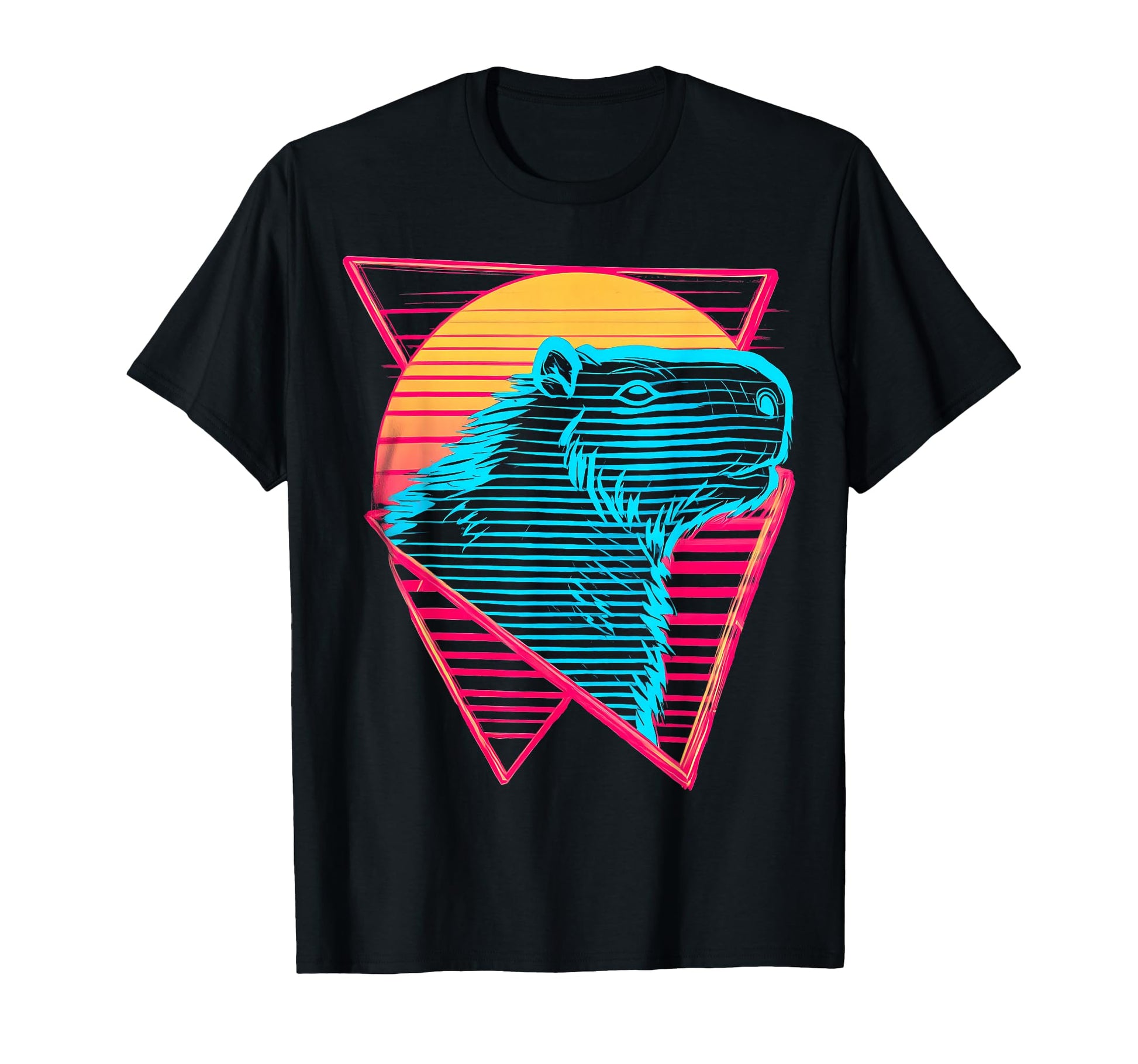 Capybara Capibara Vaporwave T-Shirt - Fun Novelty Design Men Women - T-Shirt, Sweatshirt, Hoodie