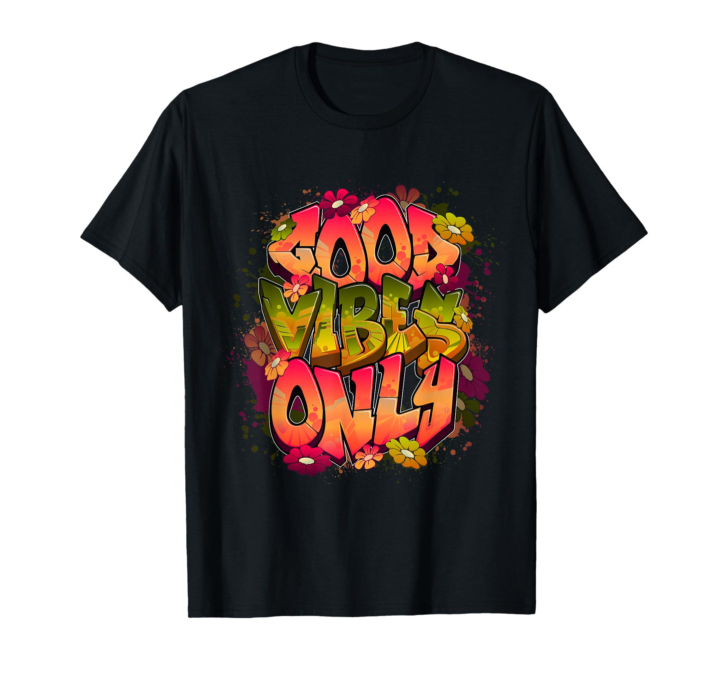 Old School Hip Hop Good Vibes Only T-Shirt - Novelty Apparel for Adults - T-Shirt, Sweatshirt, Hoodie
