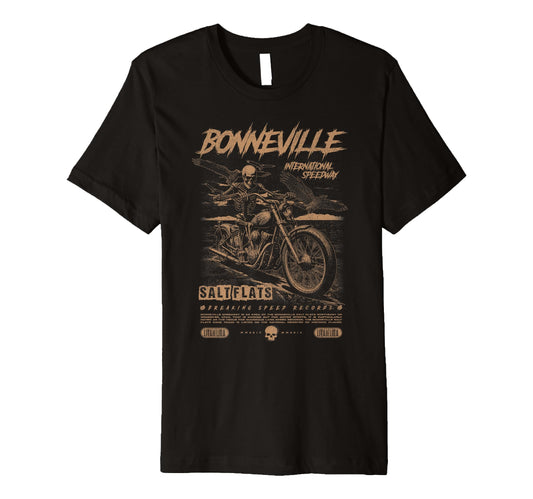 Bonneville Salt Flats Motorcycle T-Shirt - Unique Graphic for Adults - T-Shirt, Sweatshirt, Hoodie