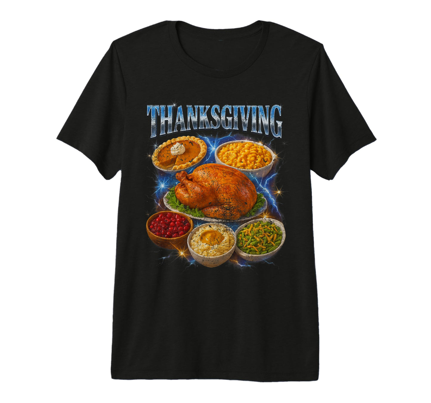 Awesome Thanksgiving 90S 2000S Hip Hop T-Shirt - Custom Art Print Unisex - T-Shirt, Sweatshirt, Hoodie