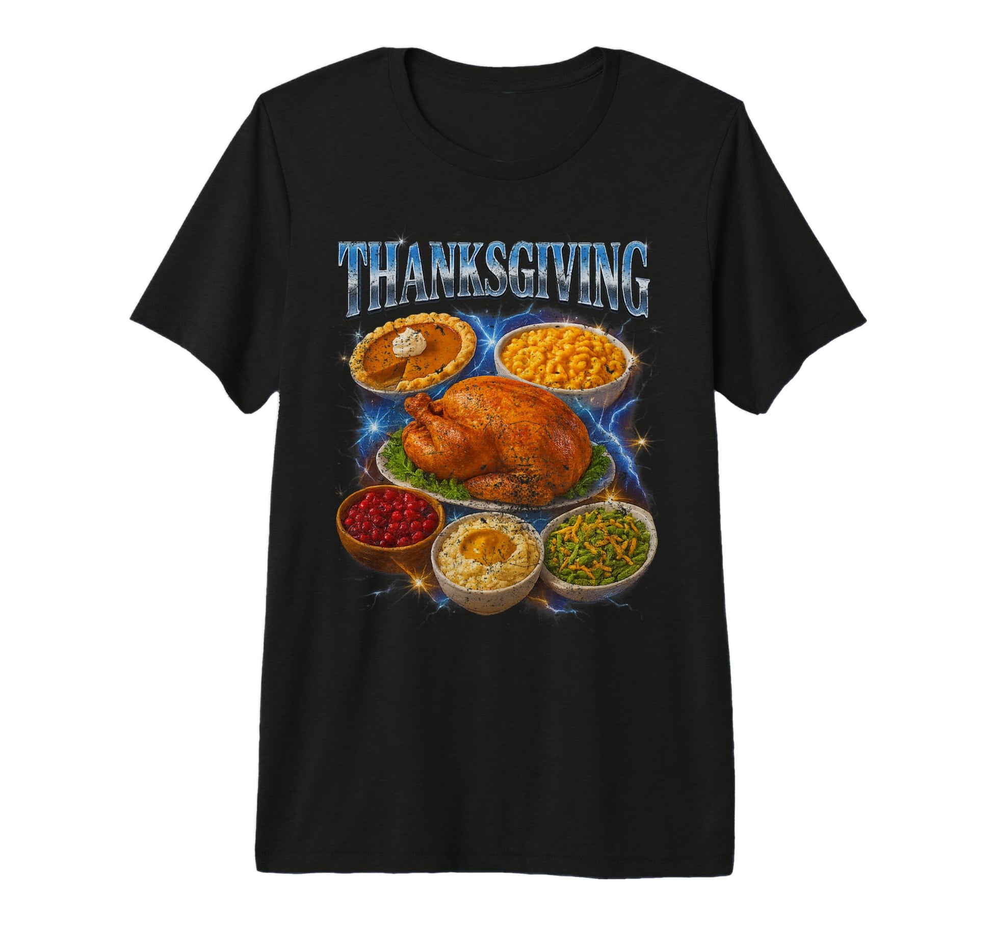 Awesome Thanksgiving 90S 2000S Hip Hop T-Shirt - Custom Art Print Unisex - T-Shirt, Sweatshirt, Hoodie