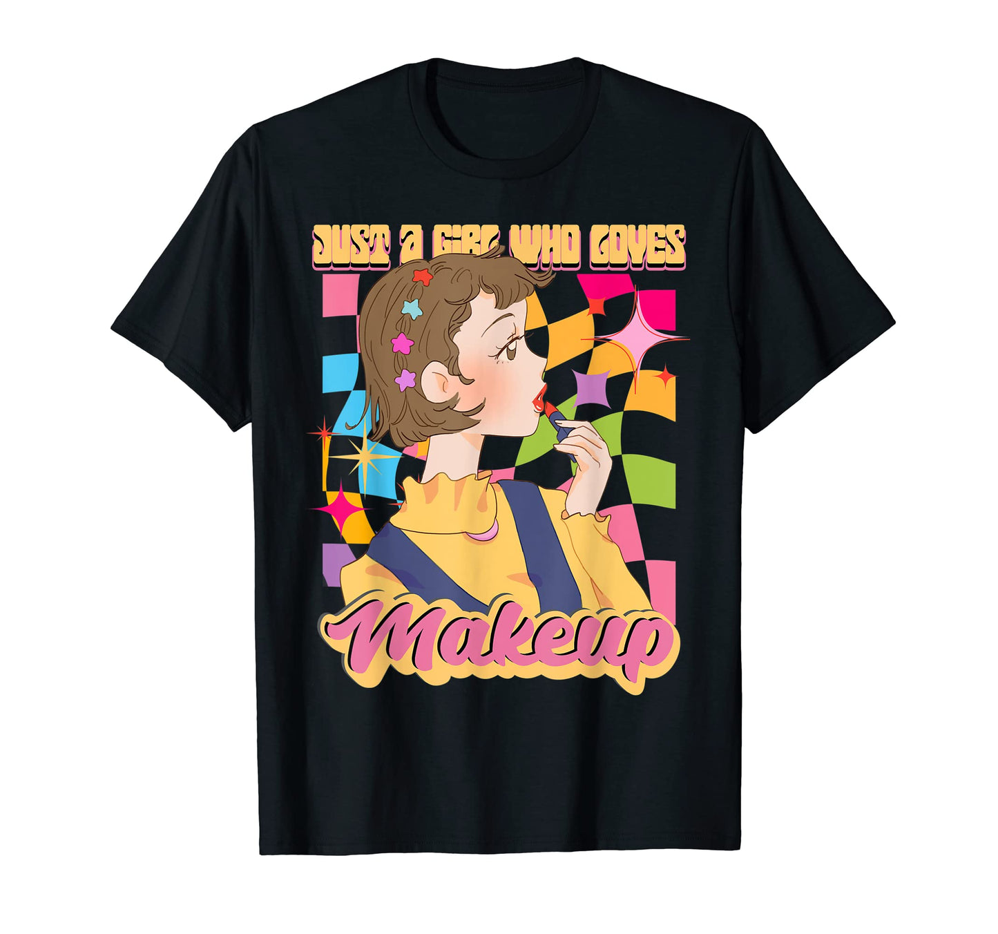 Anime Who Loves Makeup Rainbow Japan T-Shirt - Novelty Apparel Unisex - T-Shirt, Sweatshirt, Hoodie