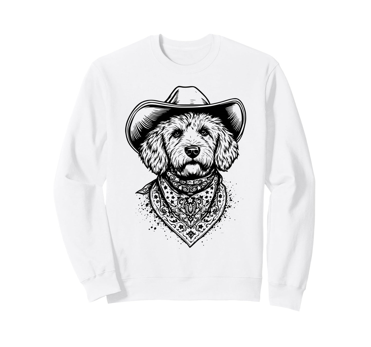 Funny Goldendoodle Cowboy Western Sweatshirt - Unique Graphic Men Women - T-Shirt, Sweatshirt, Hoodie