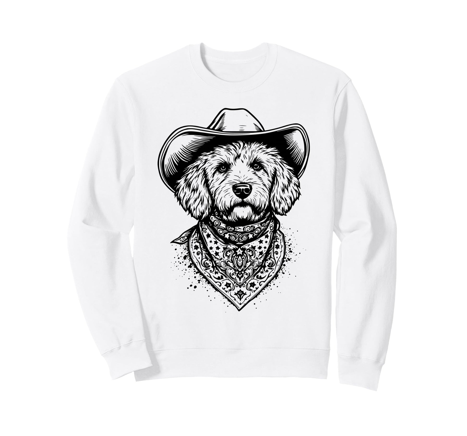 Funny Goldendoodle Cowboy Western Sweatshirt - Unique Graphic Men Women - T-Shirt, Sweatshirt, Hoodie