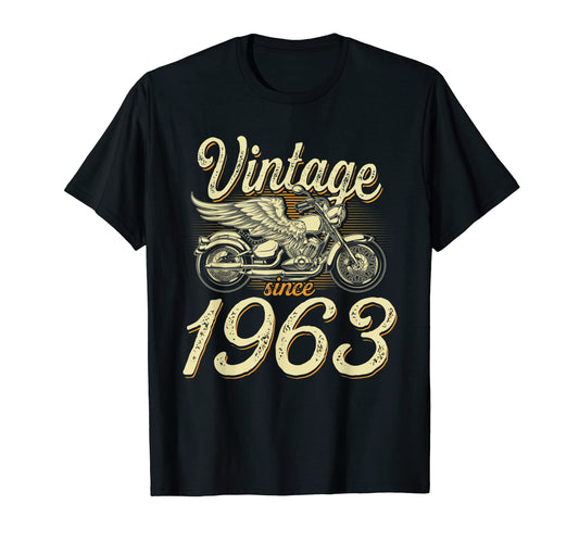 1963 Motorcycle Biker Funny 59Th T-Shirt - Graphic Print for Adults - T-Shirt, Sweatshirt, Hoodie