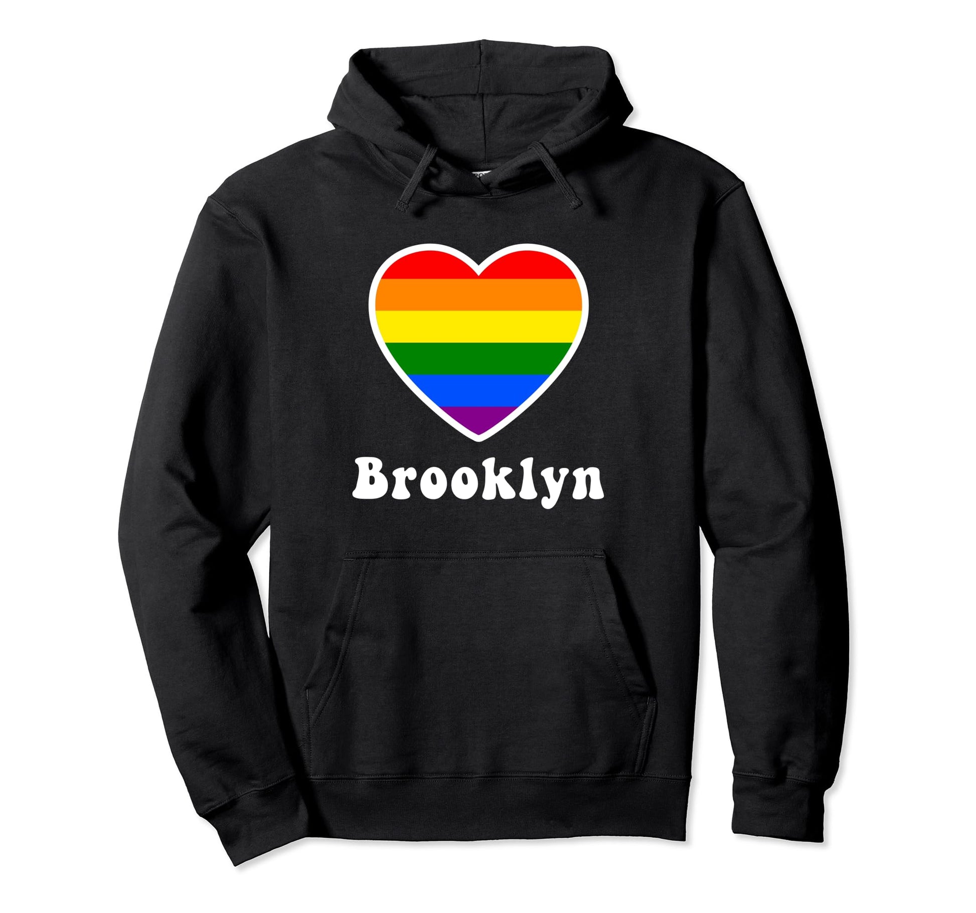 Brooklyn Gay Pride Lgbtq Lgbt Rainbow Hoodie - Aesthetic Graphic Unisex - T-Shirt, Sweatshirt, Hoodie