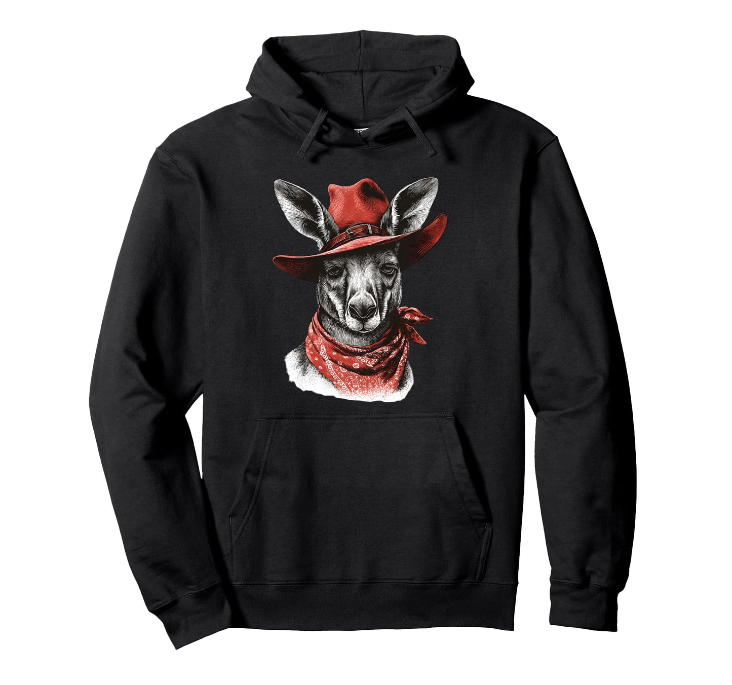 Kangaroo Cowboy Rodeo Australia Day Hoodie - Aesthetic Graphic Unisex - T-Shirt, Sweatshirt, Hoodie