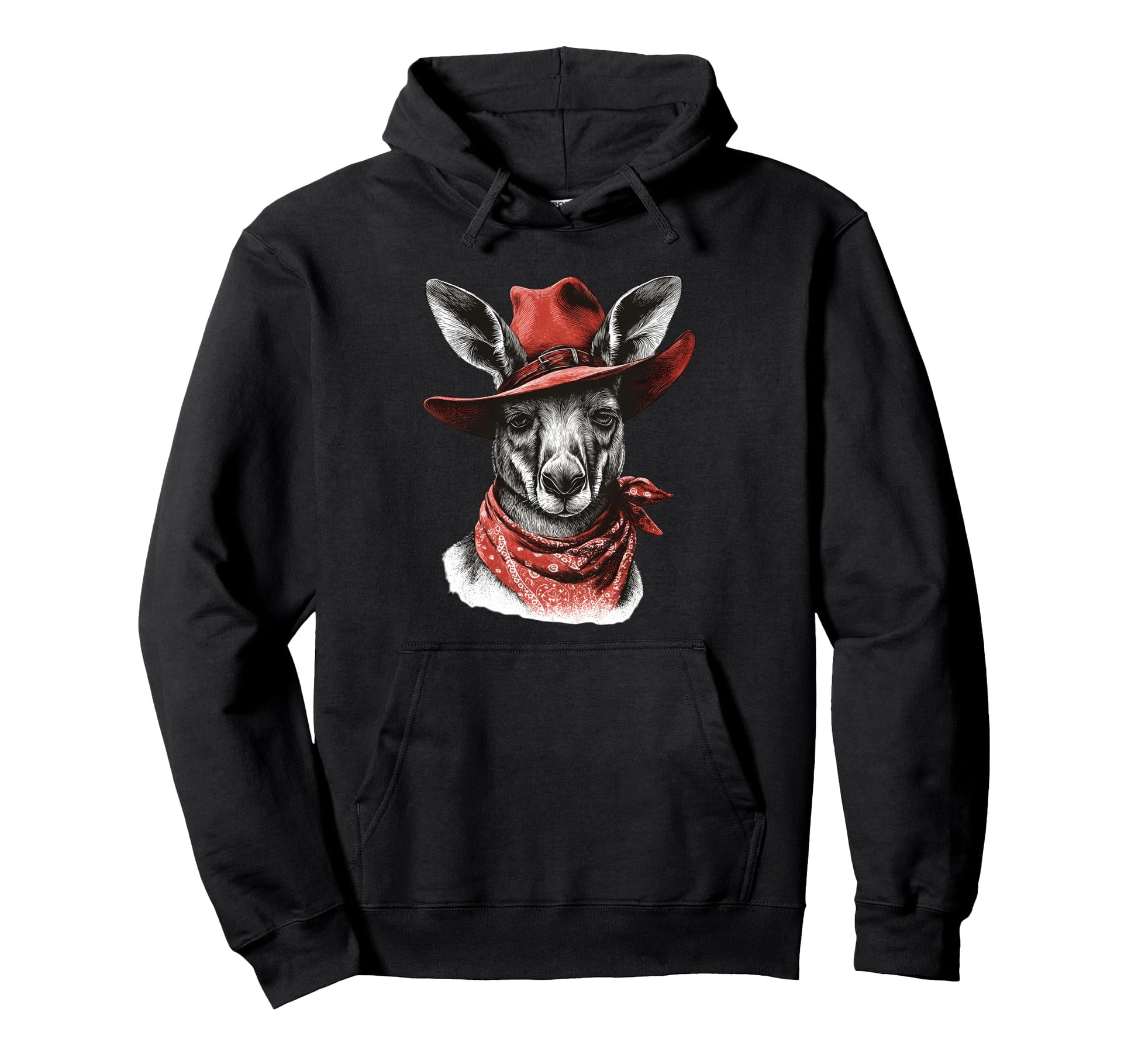 Kangaroo Cowboy Rodeo Australia Day Hoodie - Aesthetic Graphic Unisex - T-Shirt, Sweatshirt, Hoodie