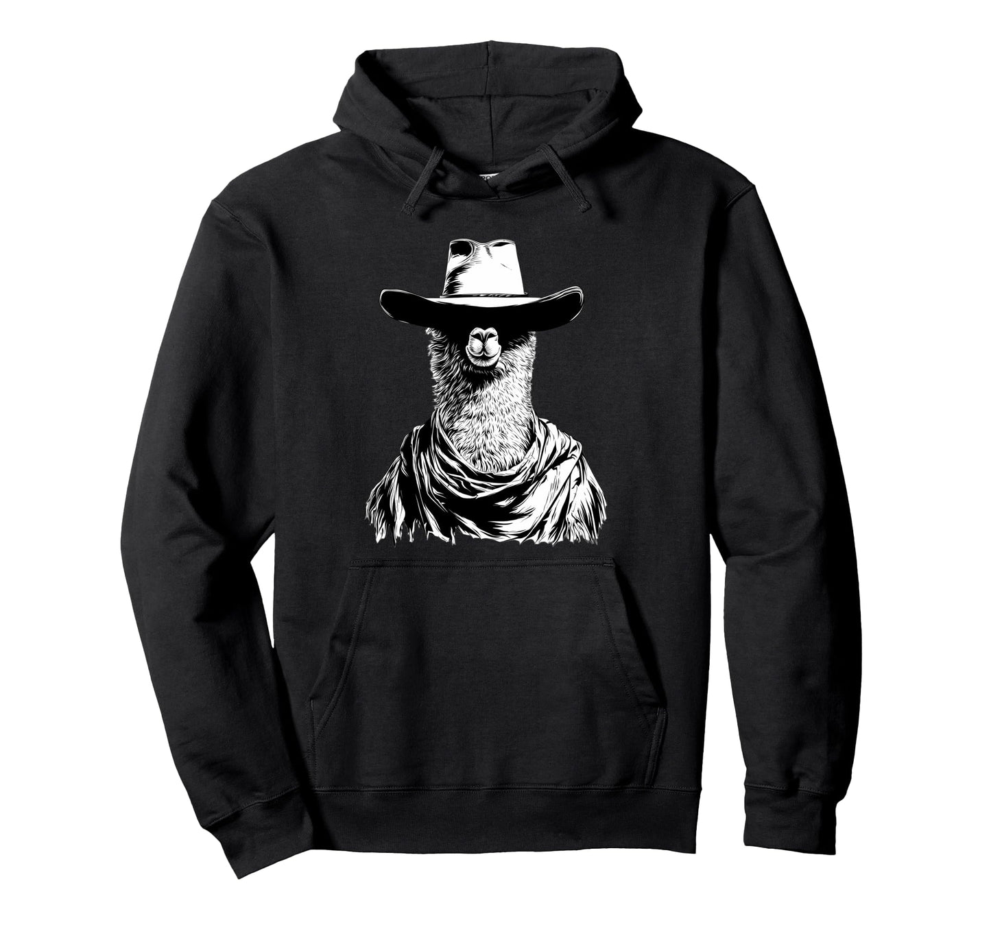 Country Cowboy Llama Alpaca Rodeo Western Hoodie - Graphic Print Unisex - T-Shirt, Sweatshirt, Hoodie