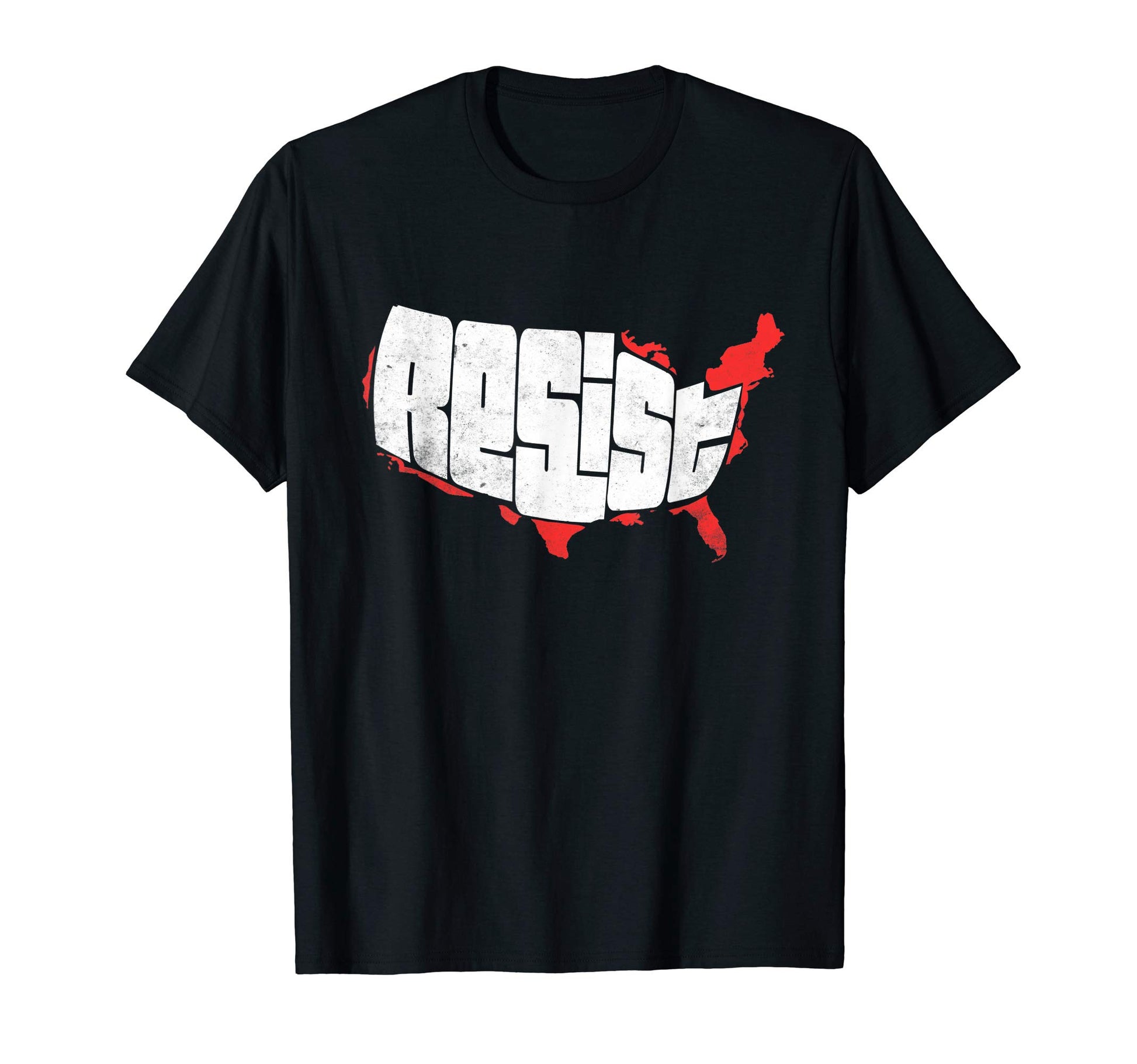 Resist Hand Lettered Lower 48 T-Shirt - Novelty Apparel for Adults - T-Shirt, Sweatshirt, Hoodie