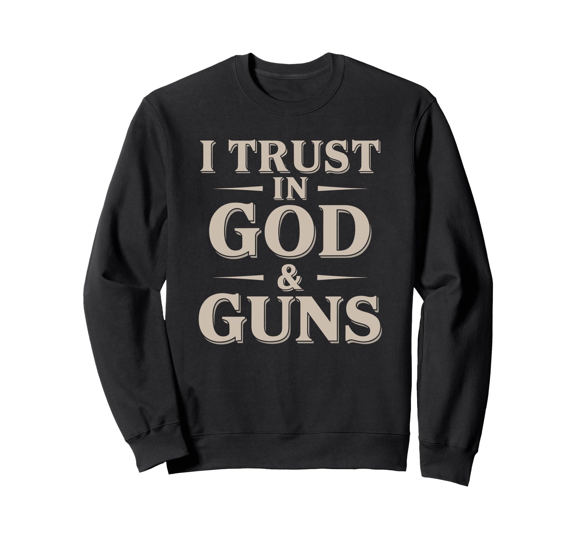 I Trust God And Guns Christian Cowboy Sweatshirt - Minimalist Print Unisex - T-Shirt, Sweatshirt, Hoodie