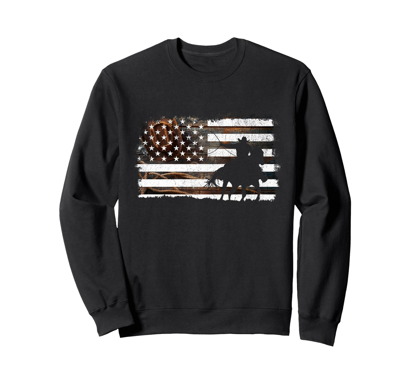 Patriotic Cowboy Western Country Sweatshirt - Casual Everyday Wear Unisex - T-Shirt, Sweatshirt, Hoodie