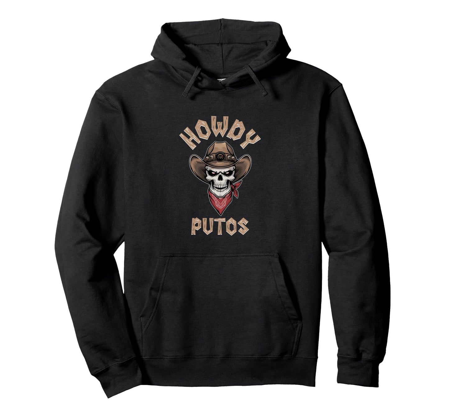Howdy Putos Skull Cowboy Western Hoodie - Aesthetic Graphic Men Women - T-Shirt, Sweatshirt, Hoodie
