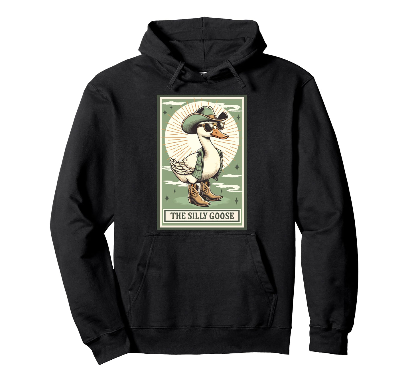 Silly Goose Card Country Western Hoodie - Casual Everyday Wear for Adults - T-Shirt, Sweatshirt, Hoodie