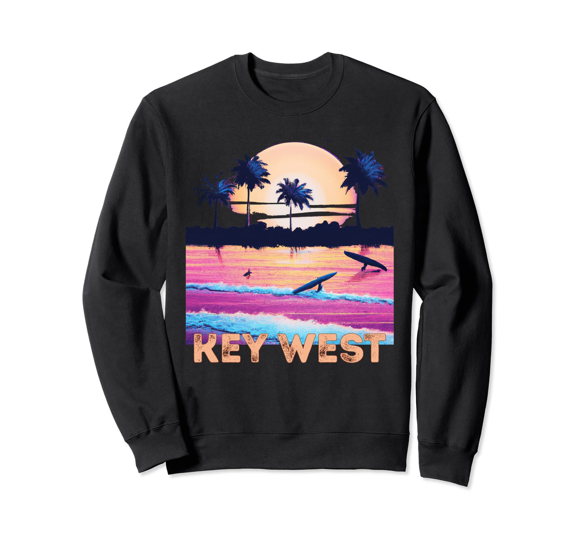 Key West Florida Souvenir Surf Sweatshirt - Aesthetic Graphic Unisex - T-Shirt, Sweatshirt, Hoodie