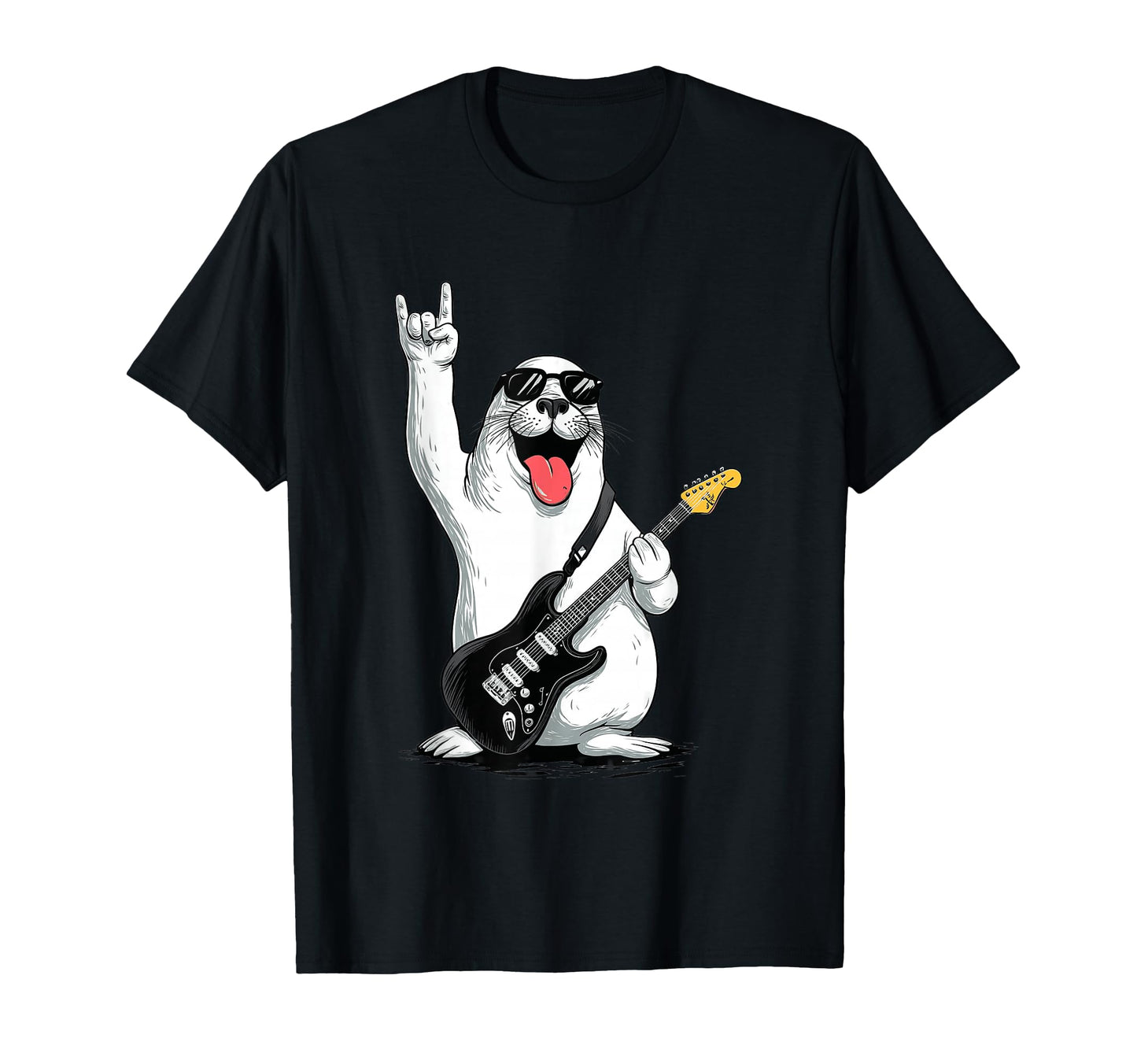 Funny Rock And Roll Seal Music T-Shirt - Aesthetic Graphic for Adults - T-Shirt, Sweatshirt, Hoodie