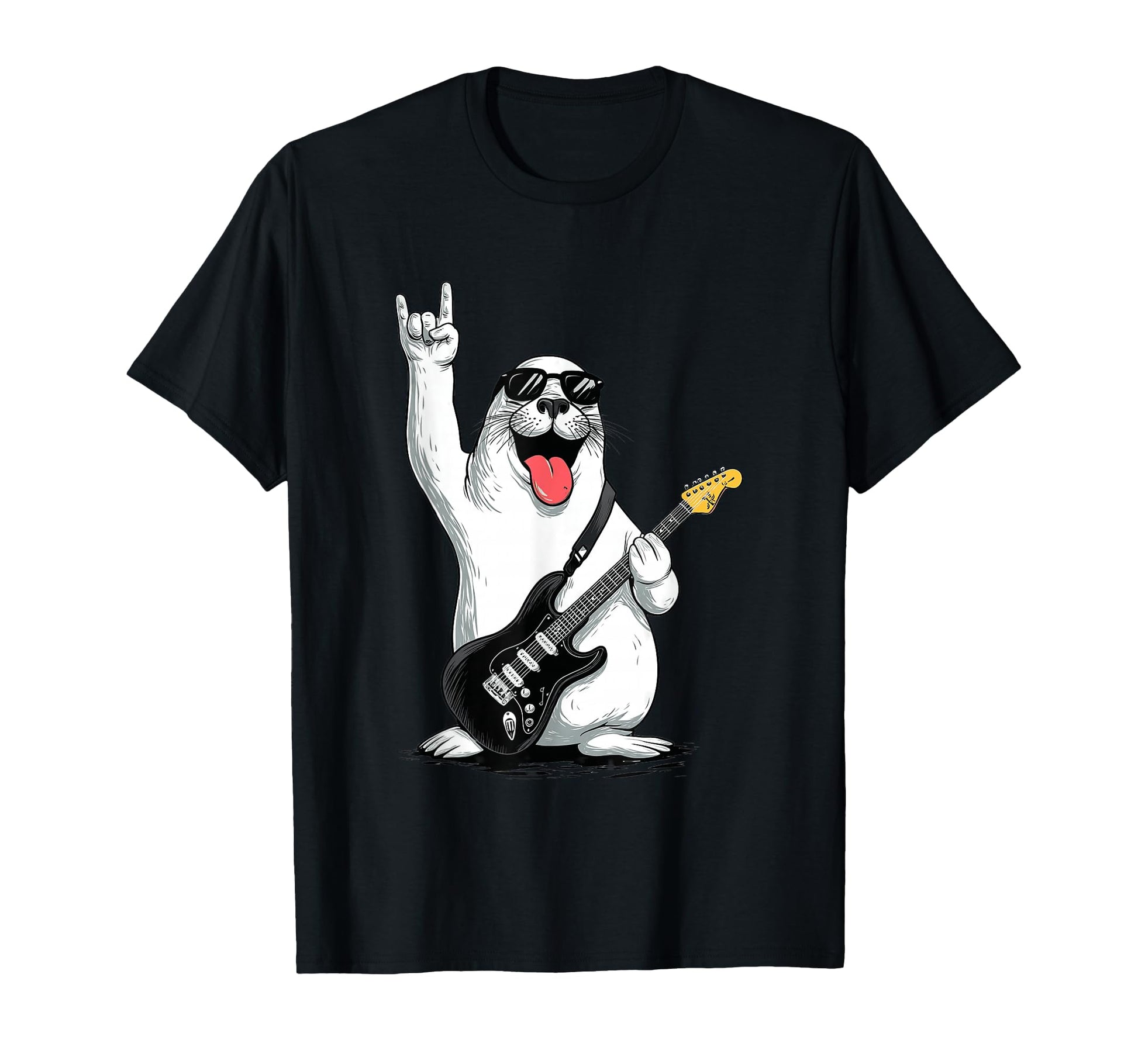 Funny Rock And Roll Seal Music T-Shirt - Aesthetic Graphic for Adults - T-Shirt, Sweatshirt, Hoodie