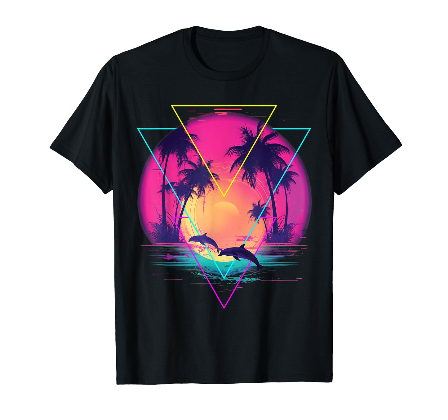 Dolphin Vaporwave Aesthetic Ocean T-Shirt - Novelty Apparel Men Women - T-Shirt, Sweatshirt, Hoodie