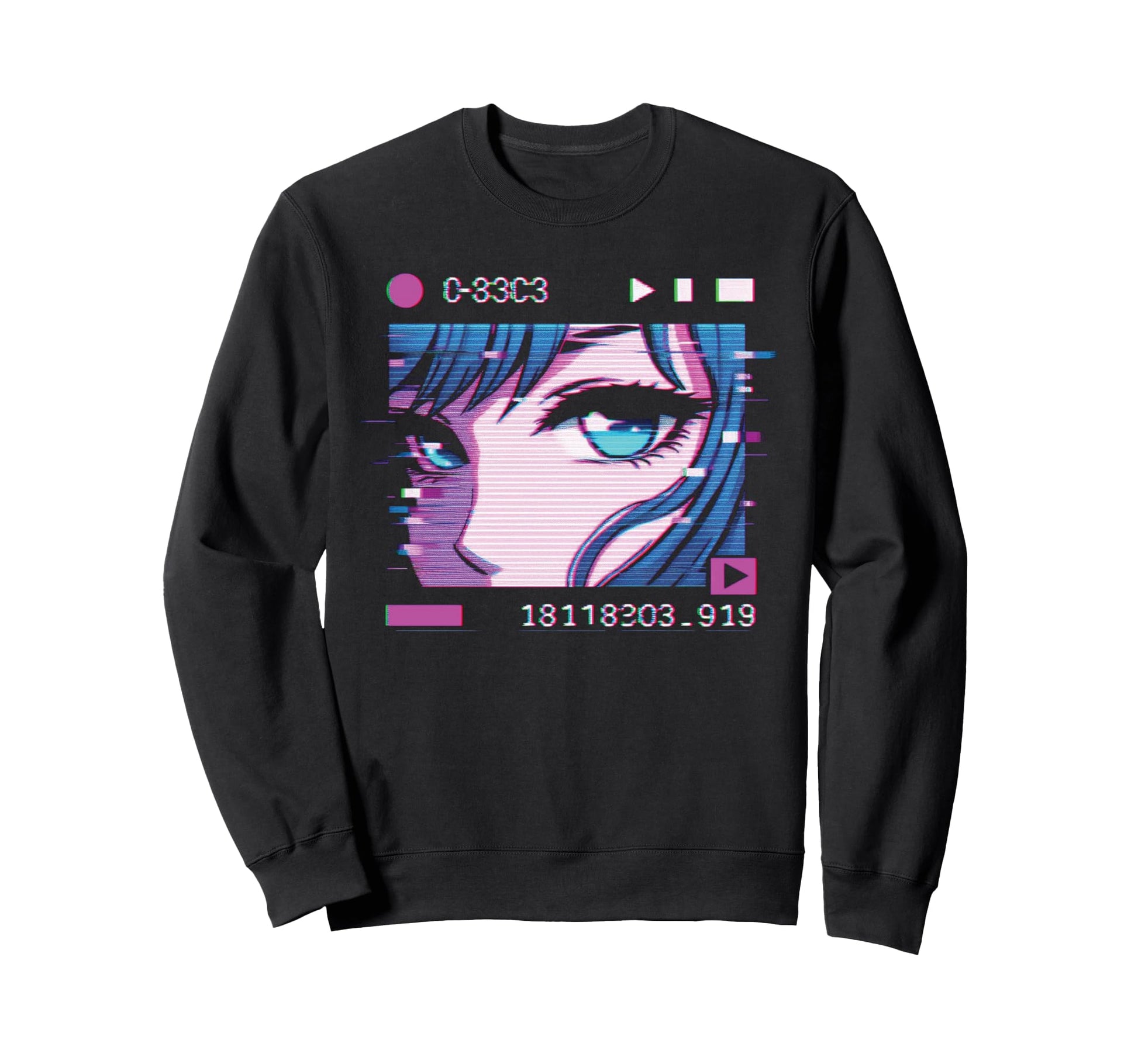 Anime Vaporwave Aesthetic Sweatshirt - Casual Everyday Wear for Adults - T-Shirt, Sweatshirt, Hoodie