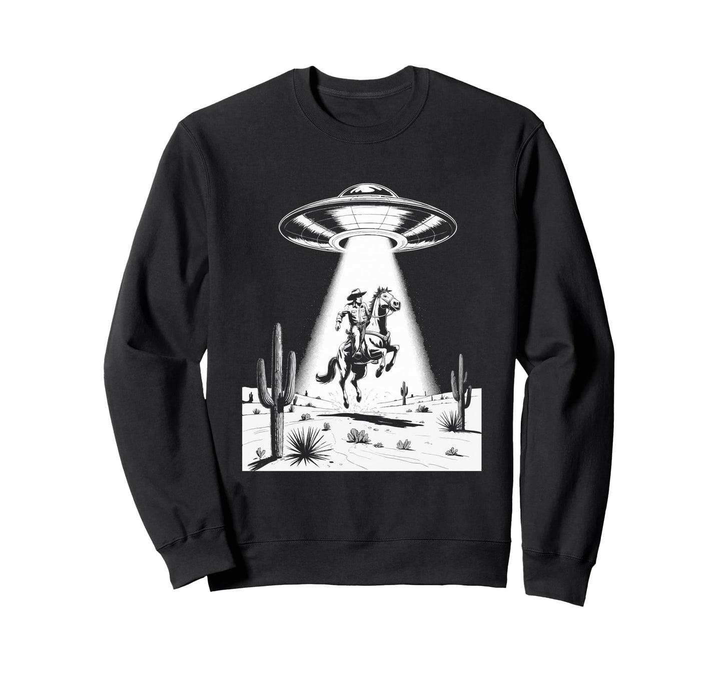 Howdy Western Cowboy Ufo Sweatshirt - Graphic Print Men Women - T-Shirt, Sweatshirt, Hoodie