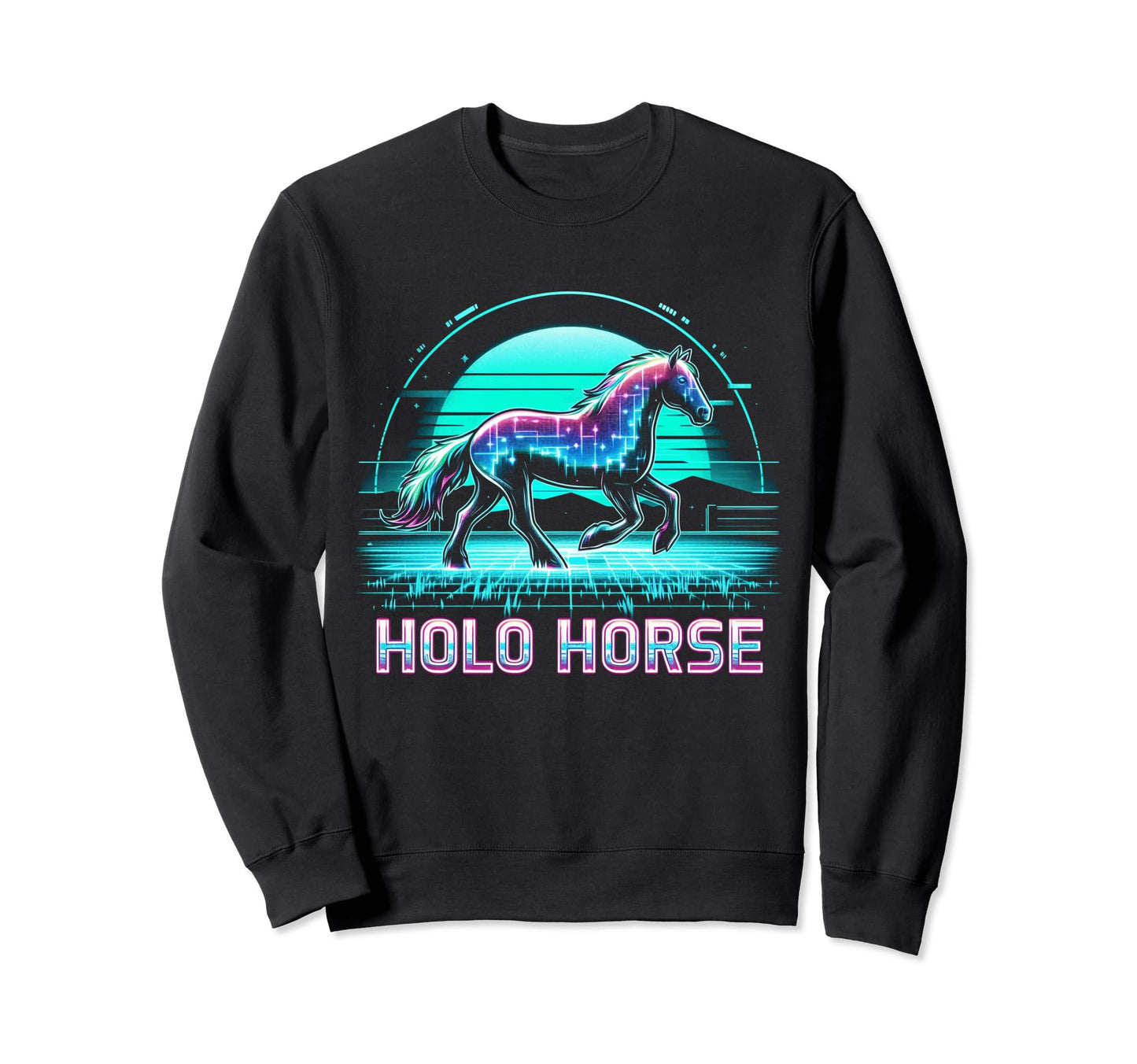 Horse Vaporwave Aesthetics Sweatshirt - Aesthetic Graphic Men Women - T-Shirt, Sweatshirt, Hoodie
