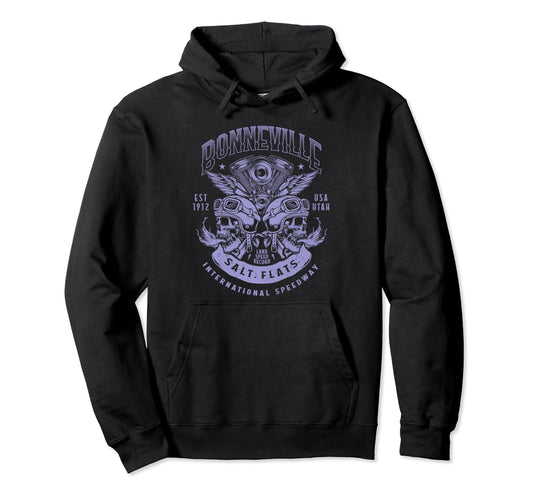 Bonneville Salt Flats Motorcycle Racing Hoodie - Graphic Print Men Women - T-Shirt, Sweatshirt, Hoodie