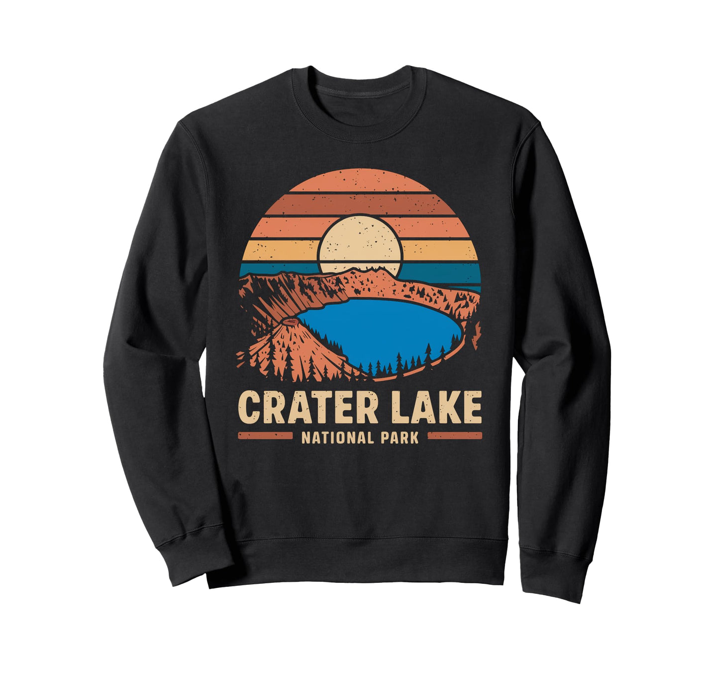 Crater Lake National Park Oregon Hiking Sweatshirt - Graphic Print Unisex - T-Shirt, Sweatshirt, Hoodie