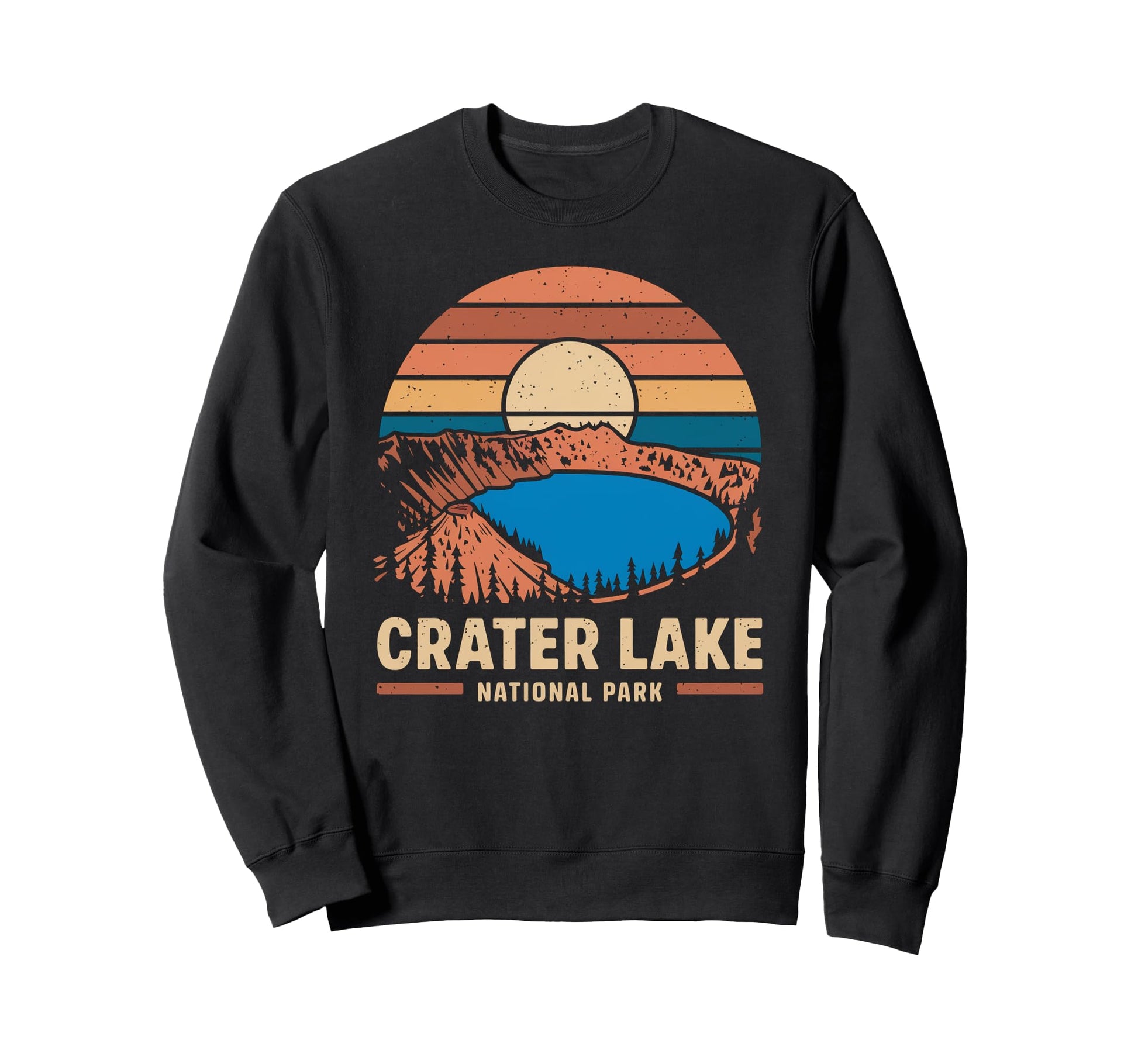 Crater Lake National Park Oregon Hiking Sweatshirt - Graphic Print Unisex - T-Shirt, Sweatshirt, Hoodie